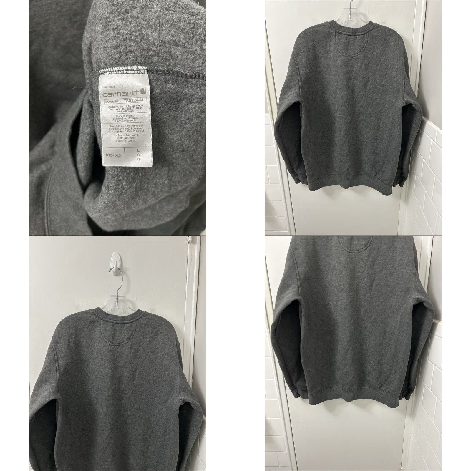 Carhartt Carhartt Pullover Sweatshirt L Mens Gray Spotify Logo Graphic Heavyweight Fleece All Seasons Crew Neck L/S Size US L / EU 52-54 / 3 - 8 Thumbnail