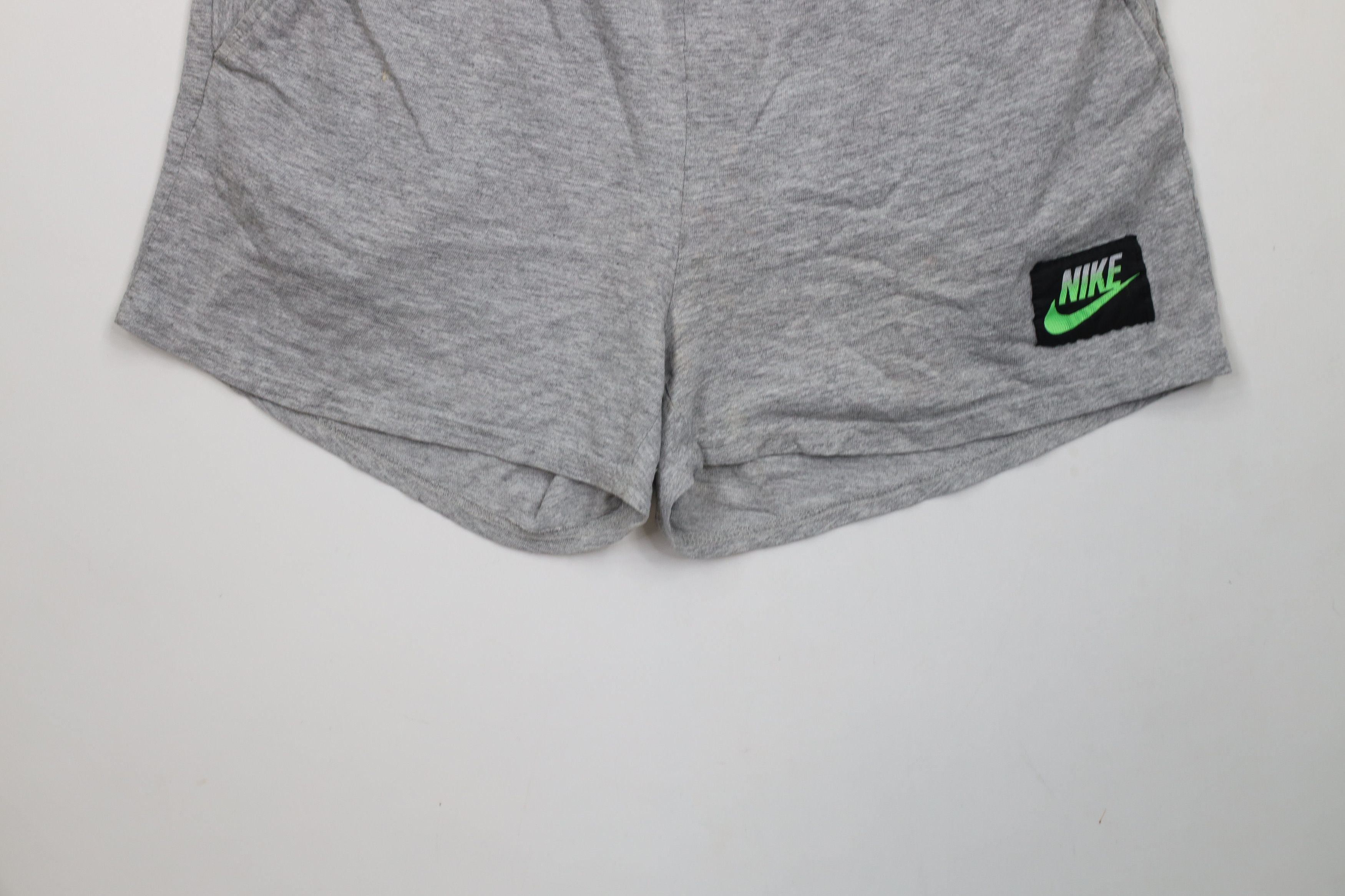 Nike × Vintage Vintage 90s Nike Box Logo Above Knee Shorts Heather Gray USA Size US 36 / EU 52 - 4 Thumbnail