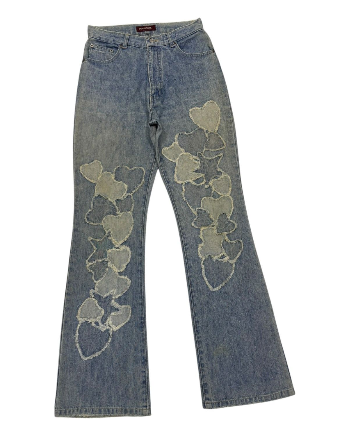 Hysteric Glamour × Undercover Flare Jeans Star Embroidery Patchwork Penthouse Bootcut Size US 27 - 4 Thumbnail