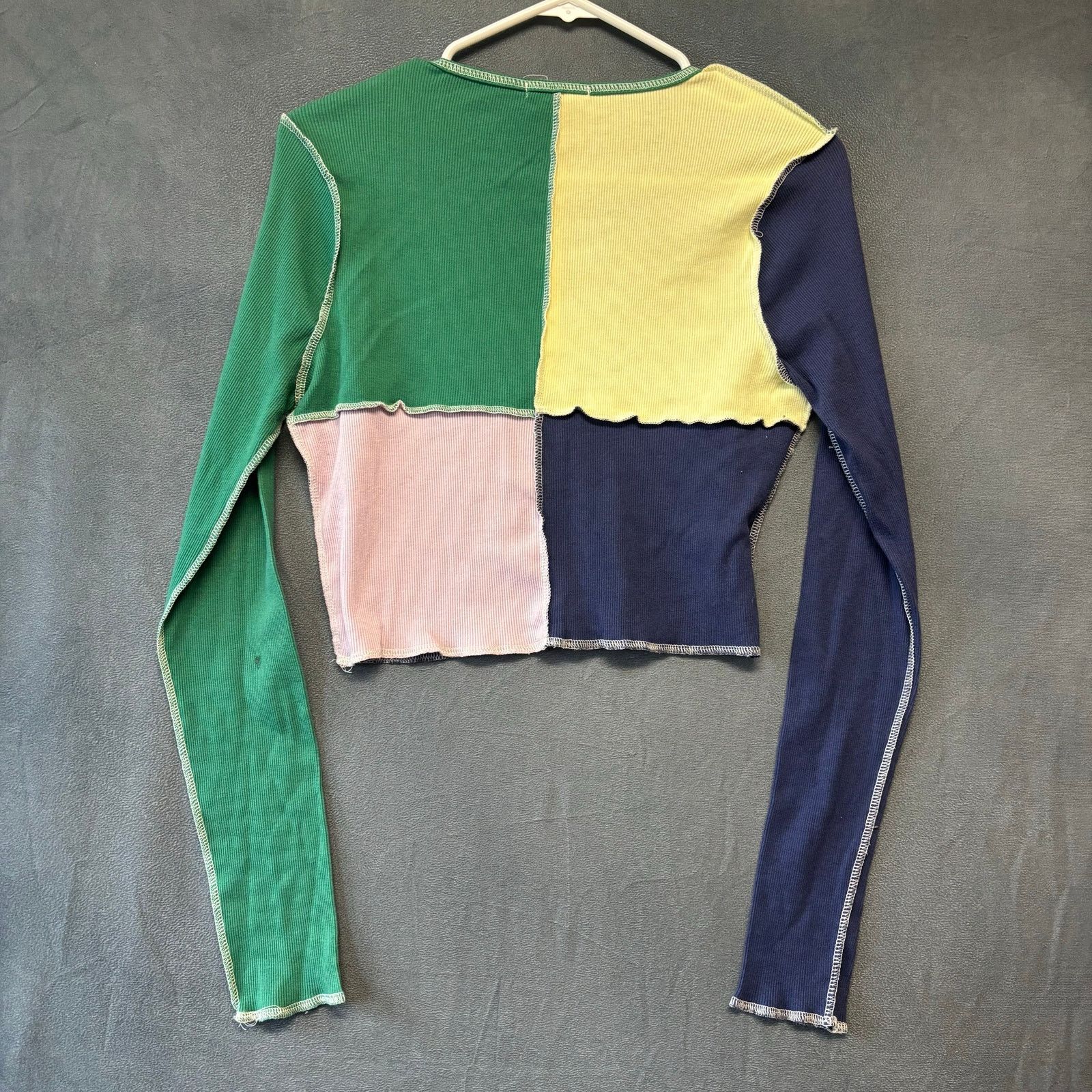 Other Full Tilt Y2K Patchwork Crop Top Colorblock Long Sleeve XXL Size XXL / US 16-18 / IT 52-54 - 8 Thumbnail