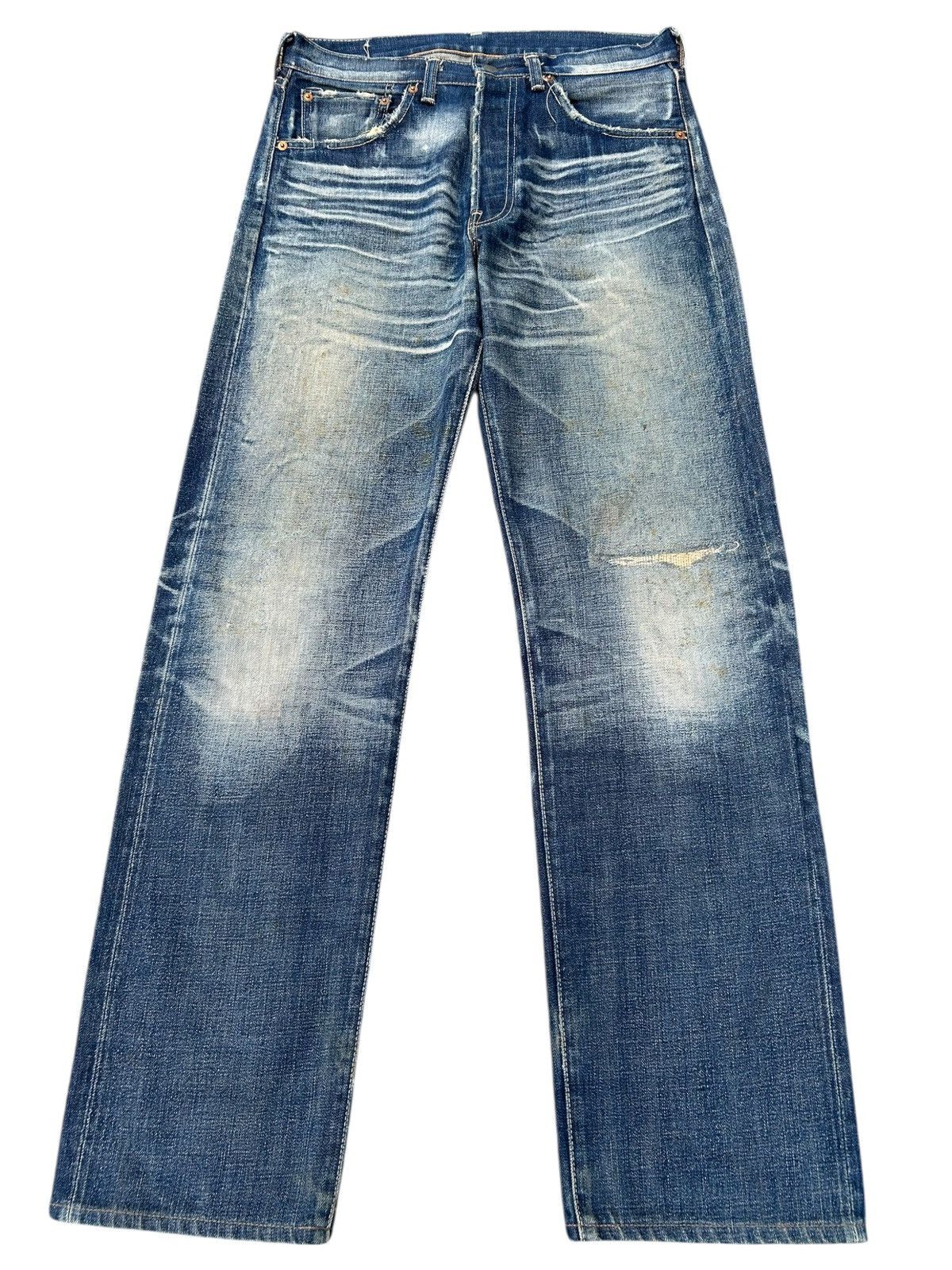 Kapital Vintage Levis Big E 501 Selvedge Distressed Denim Jeans Size US 32 / EU 48 - 2 Thumbnail