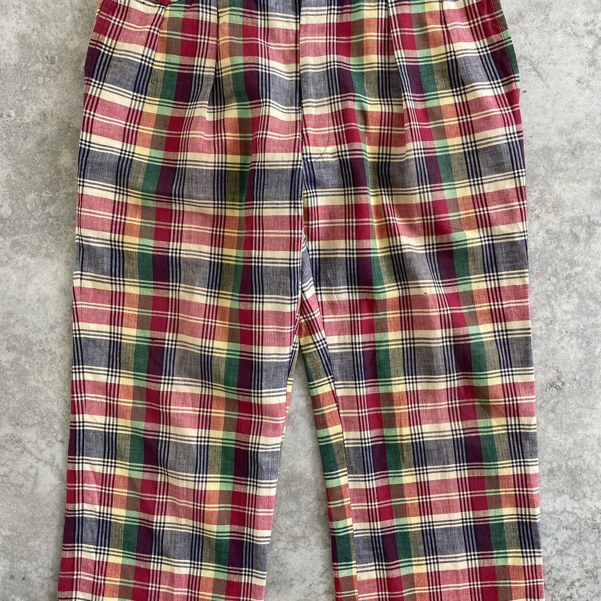 Polo Ralph Lauren Vintage 70’s Polo Ralph Lauren Madras Checks Baggy Trousers Size US 36 / EU 52 - 6 Thumbnail