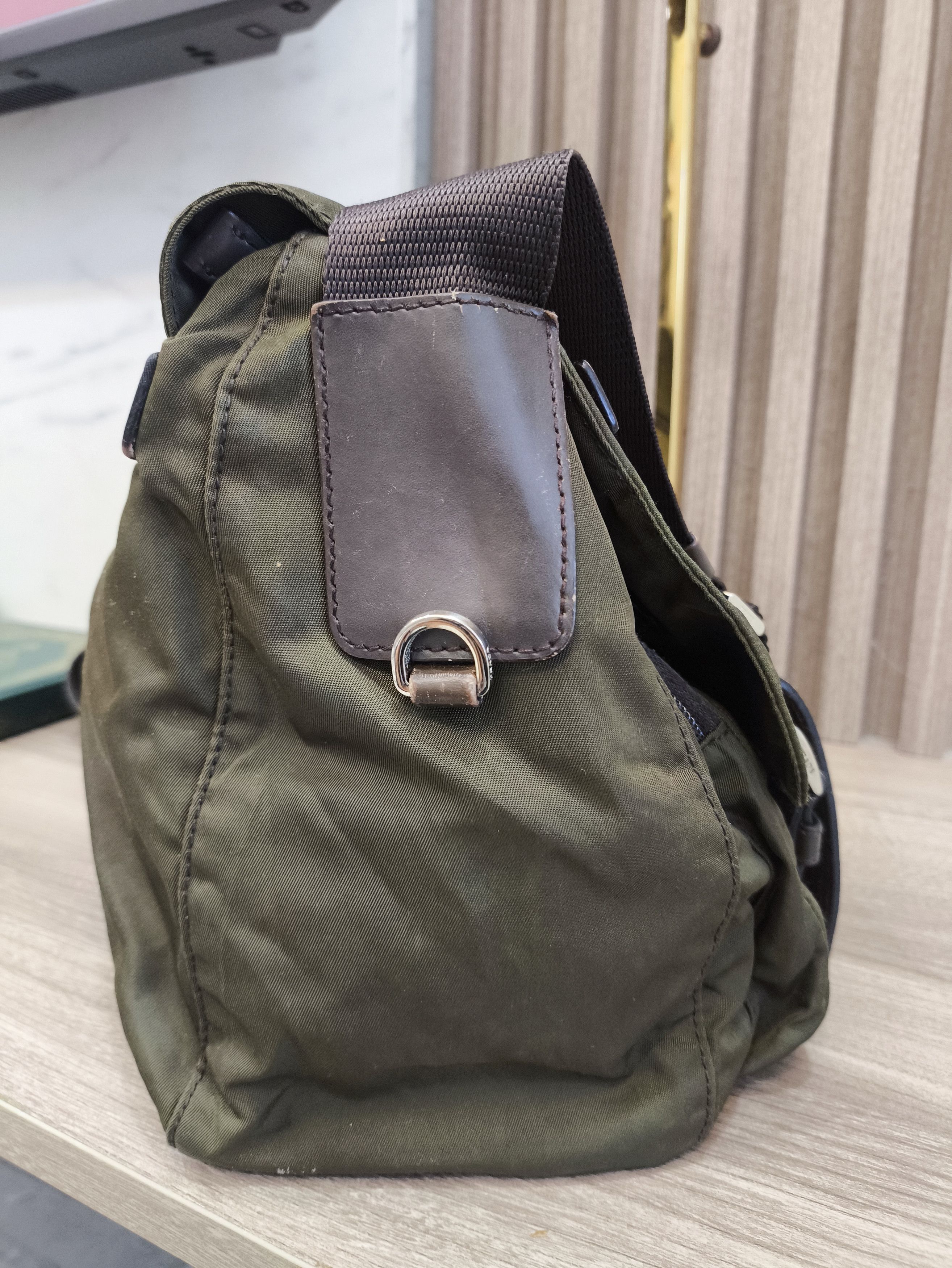 Prada Prada Tessuto Green Nylon Messenger Bag Size ONE SIZE - 5 Thumbnail