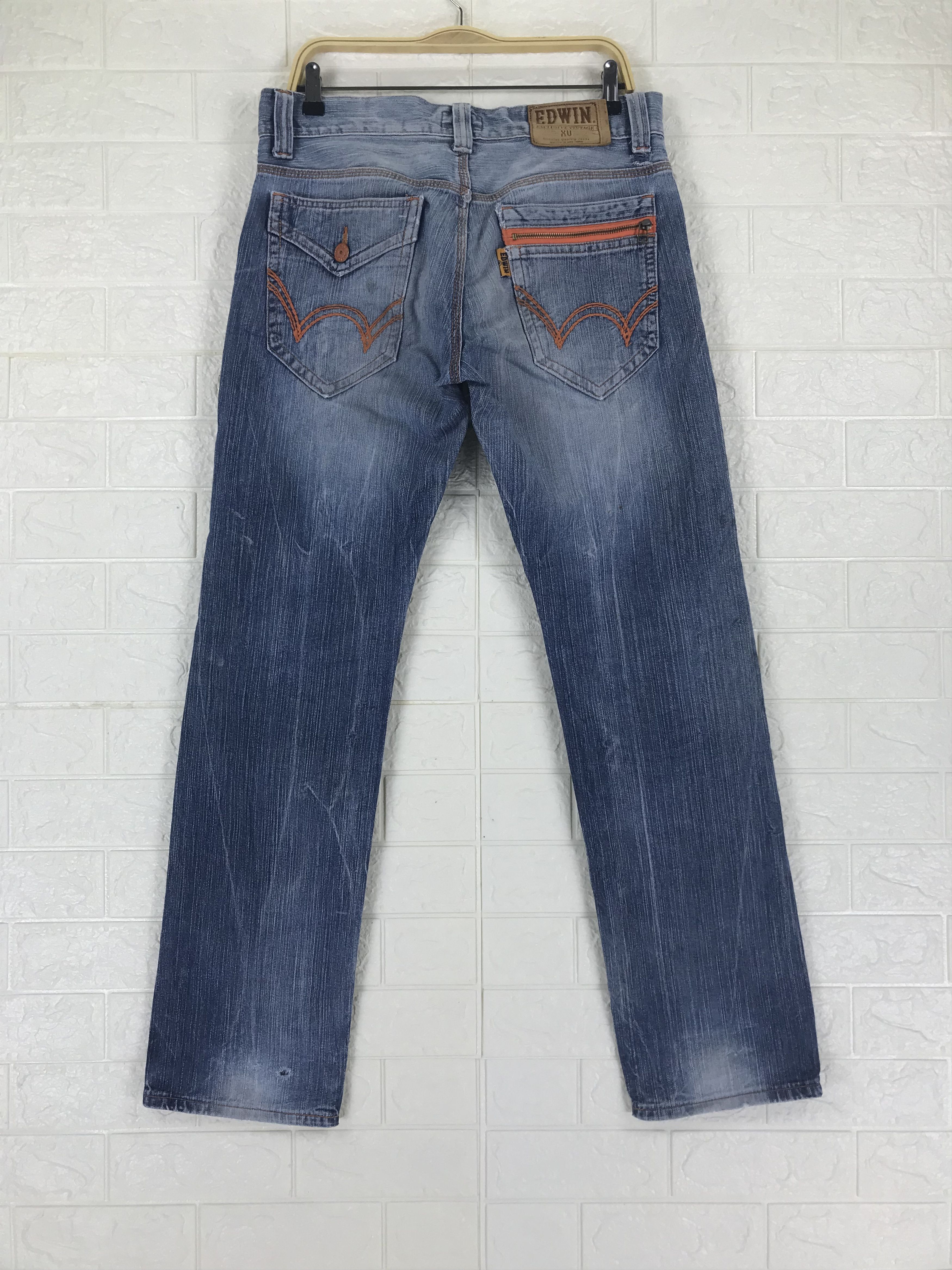 Edwin Vintage Edwin 403 XVS Faded Blue Jeans Distressed Denim Size US 32 / EU 48 - 5 Thumbnail