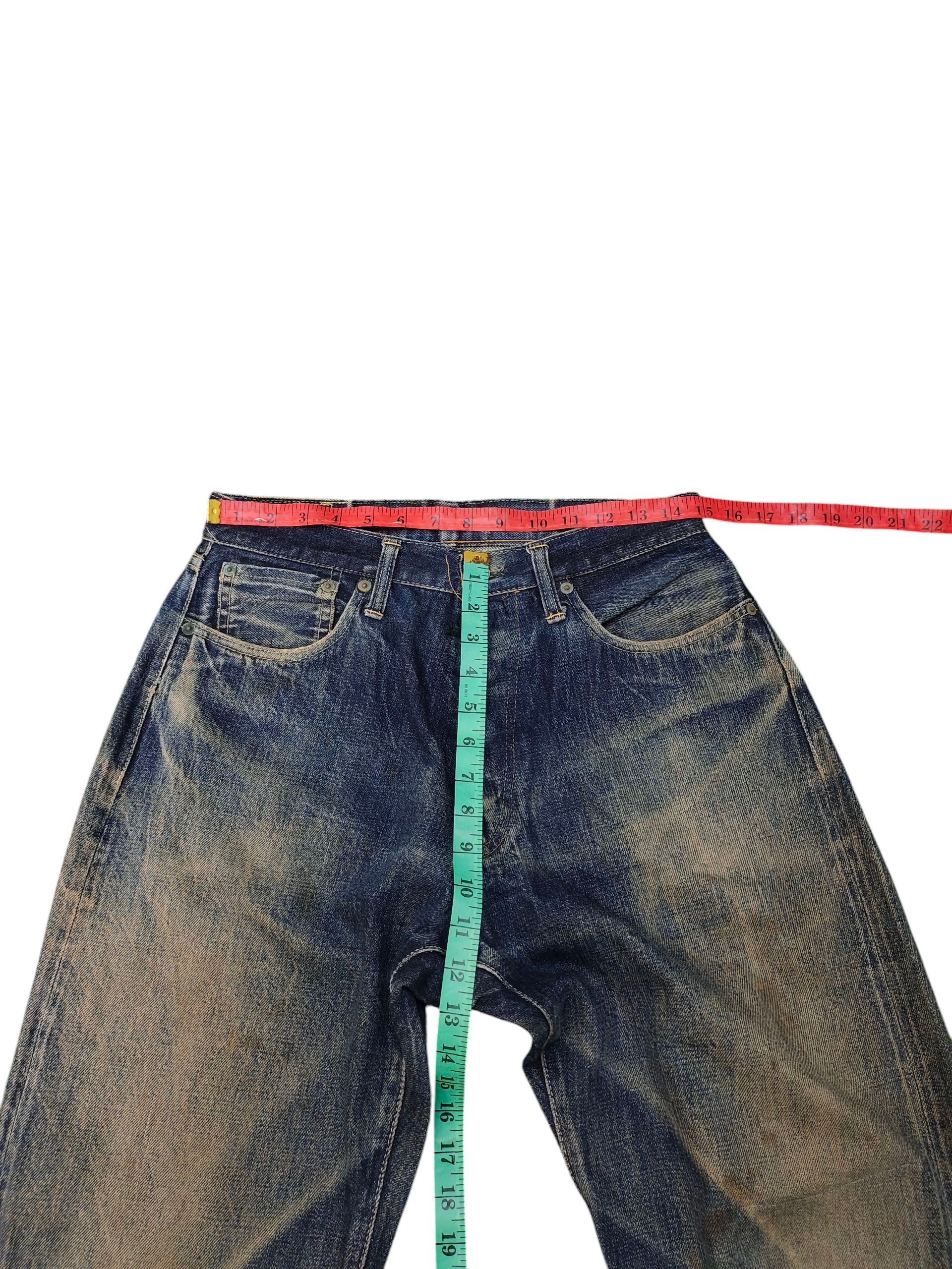 Denime Vintage 90s Denime Selvedge Rusty Clawmark Distress Jeans Size US 30 / EU 46 - 14 Thumbnail
