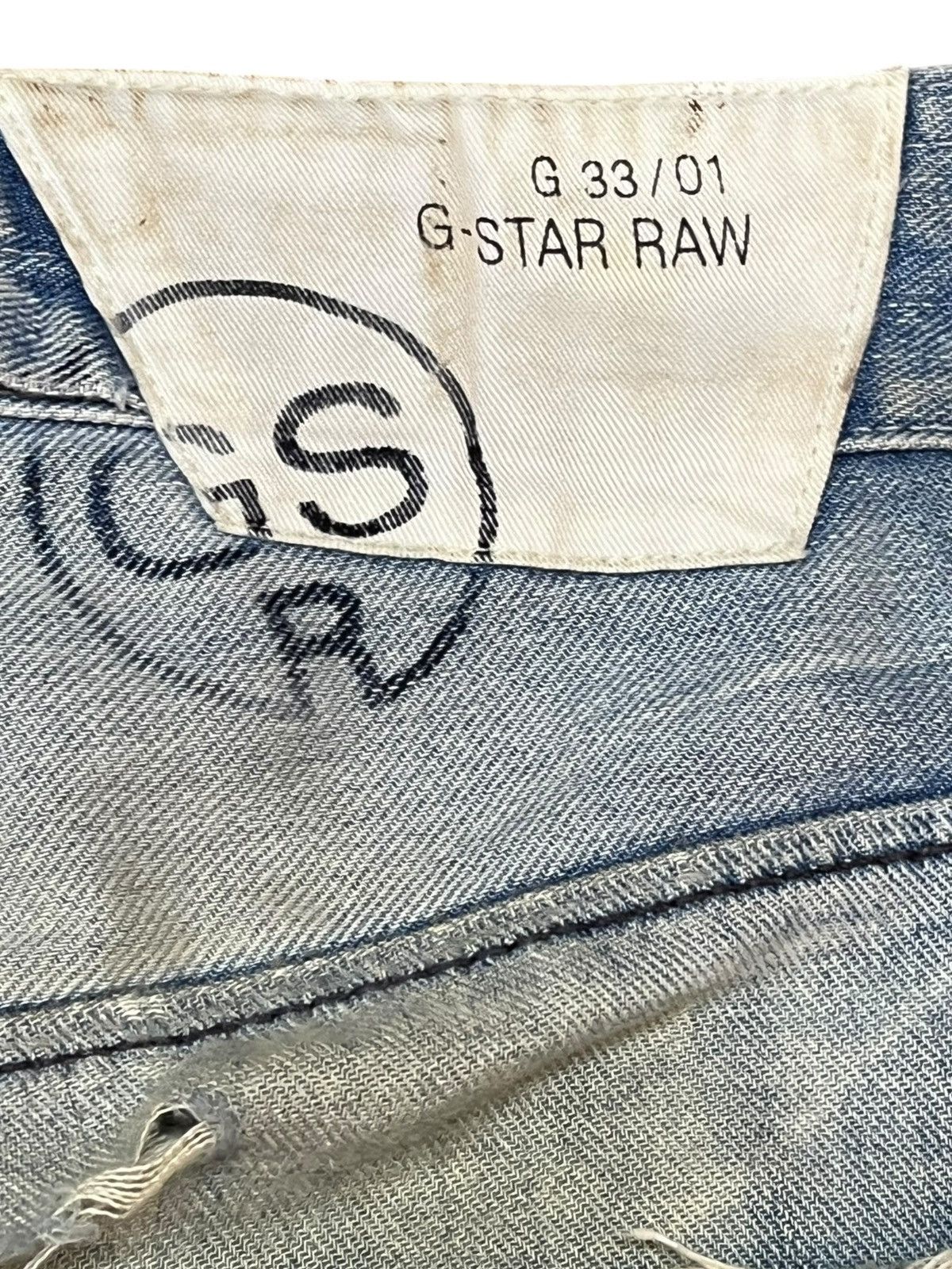 G-Star Vintage G-Star Raw Distressed Paint Splatter Denim Size US 32 / EU 48 - 9 Thumbnail