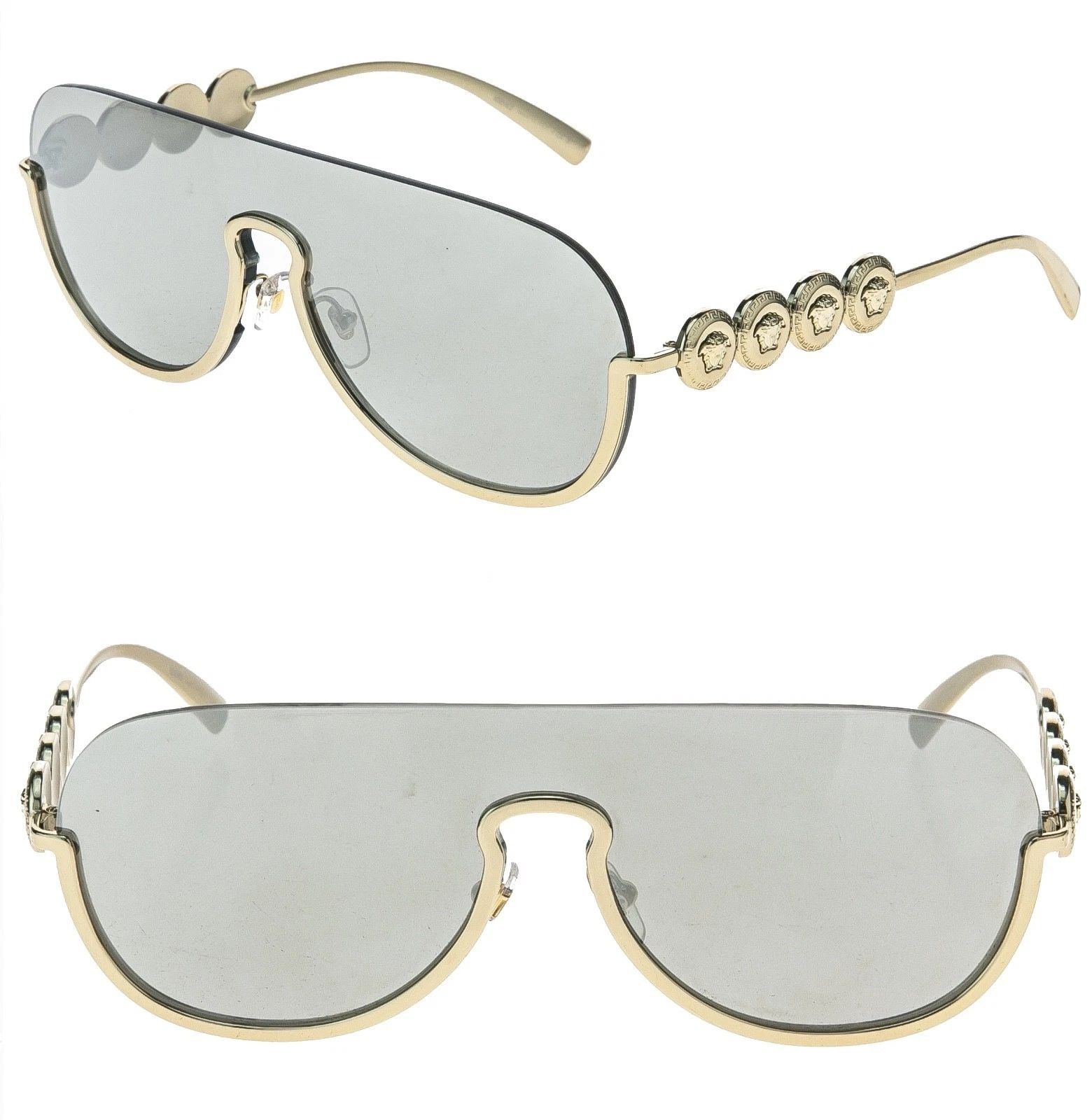 Versace VERSACE VE2215 2215 Coin Medusa Stud Gold Silver Mirror Size ONE SIZE - 1 Thumbnail