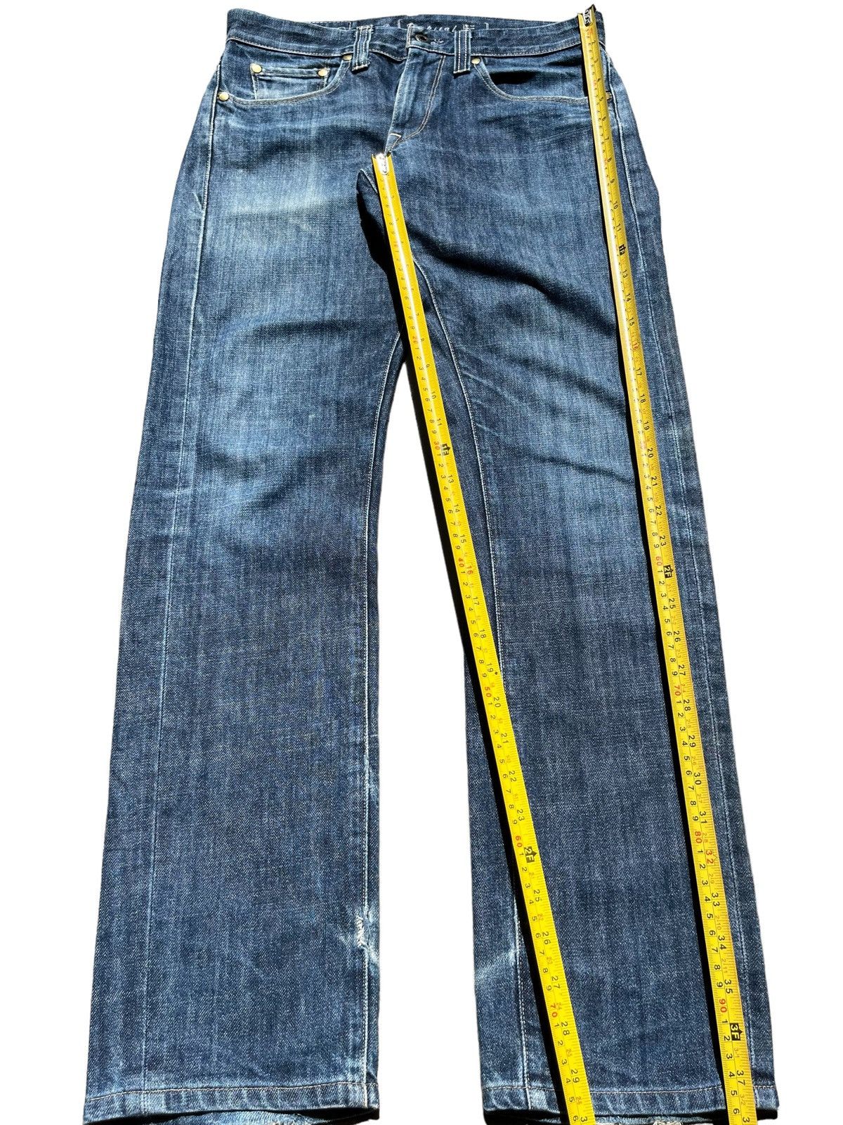 Levi's Vintage Levi’s Capital E Navy Washed Slim Straight Fit Jeans Size US 30 / EU 46 - 15 Thumbnail