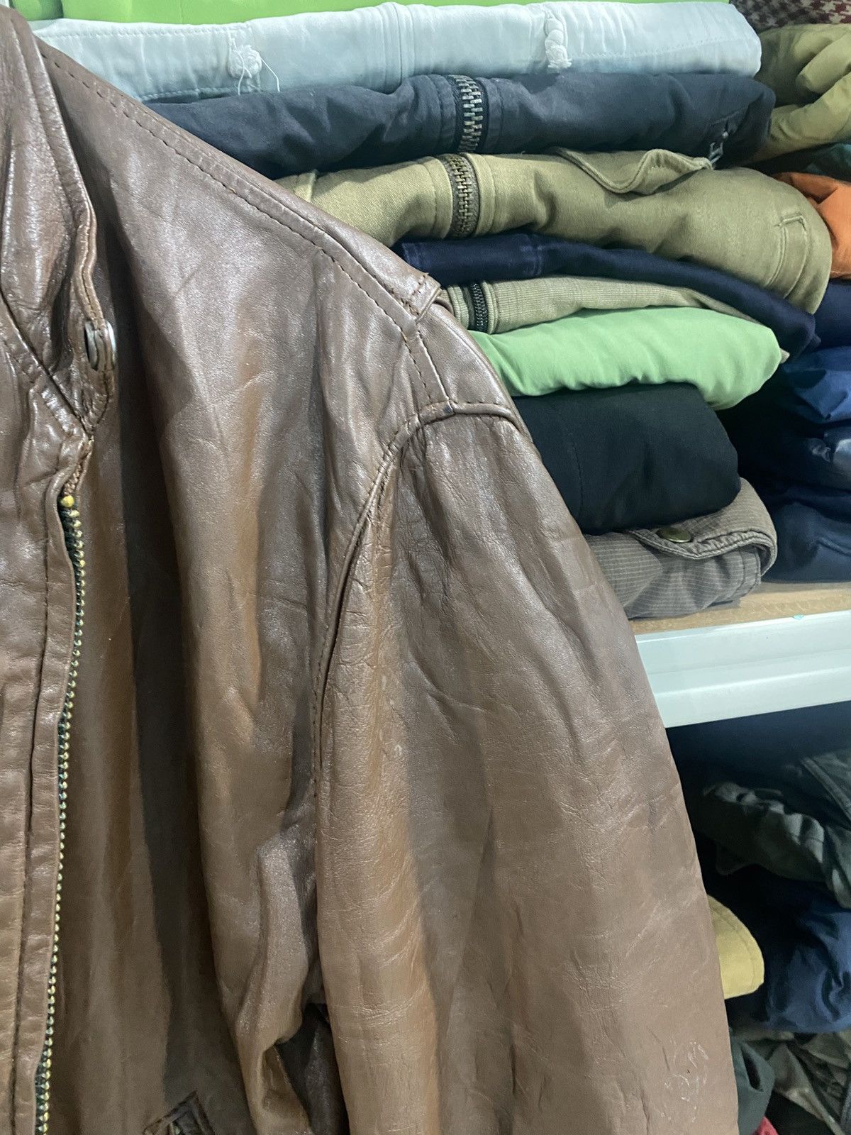 Genuine Leather Vintage 80s Bomber Leather Jacket Size US L / EU 52-54 / 3 - 4 Thumbnail