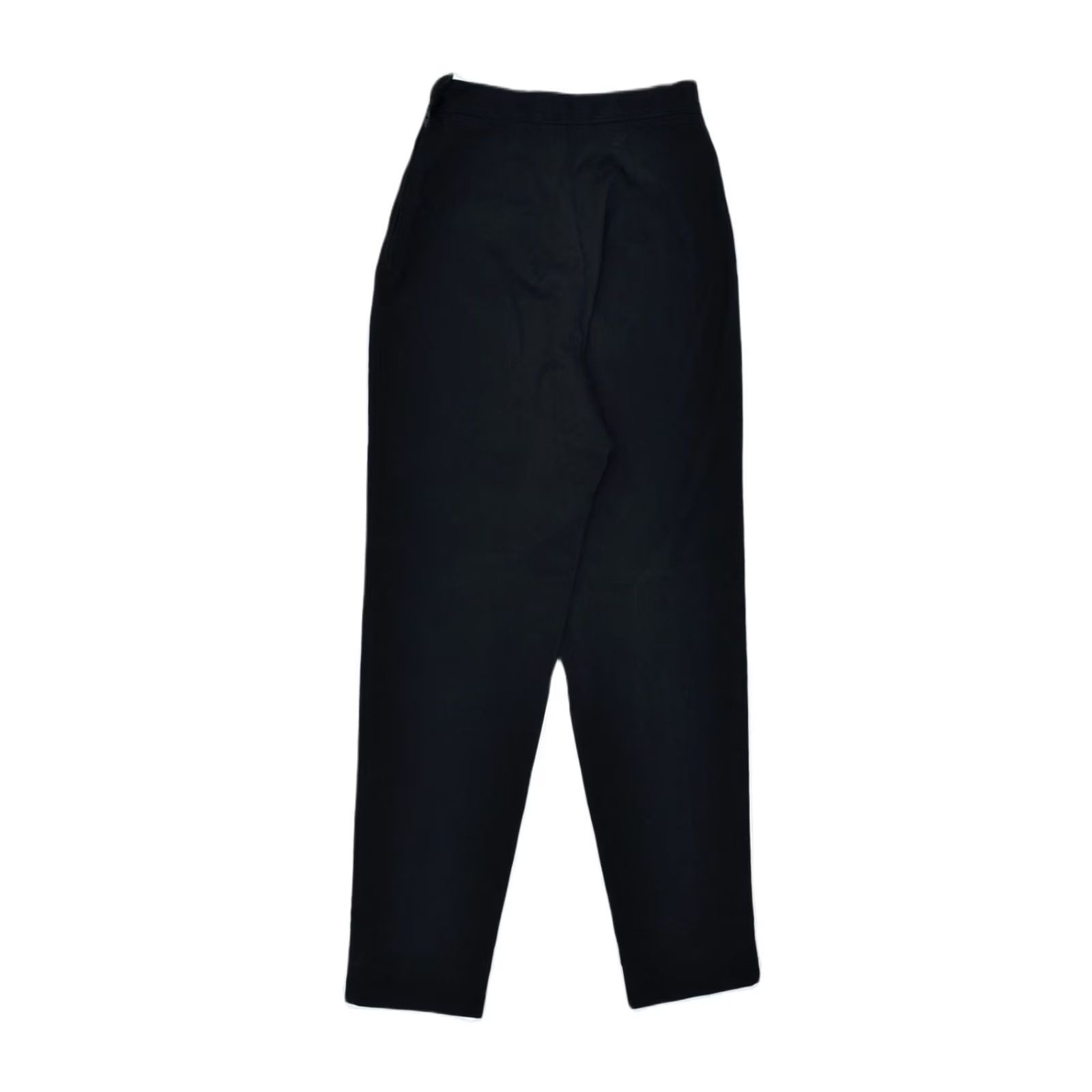 Vintage VINTAGE Womens Slim Casual Trousers Black Polyester W24 L28 Size 42" / US 20 - 2 Thumbnail