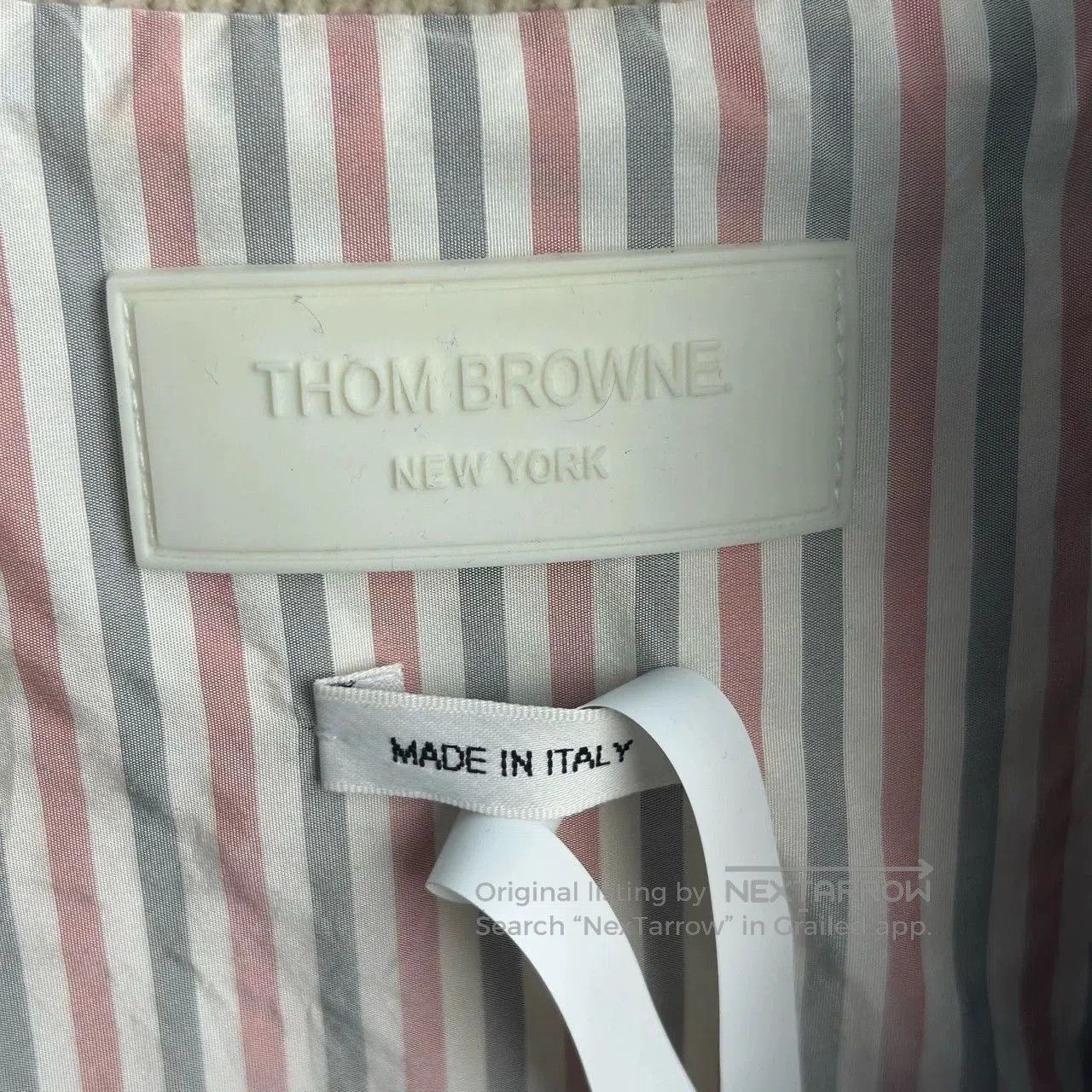 Thom Browne classic color block leather down jacket. Size US M / EU 48-50 / 2 - 3 Thumbnail
