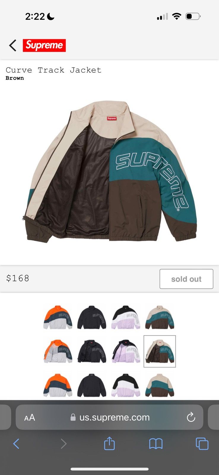 Supreme Supreme Curve Track Jacket Size Medium brown ss24 | Grailed