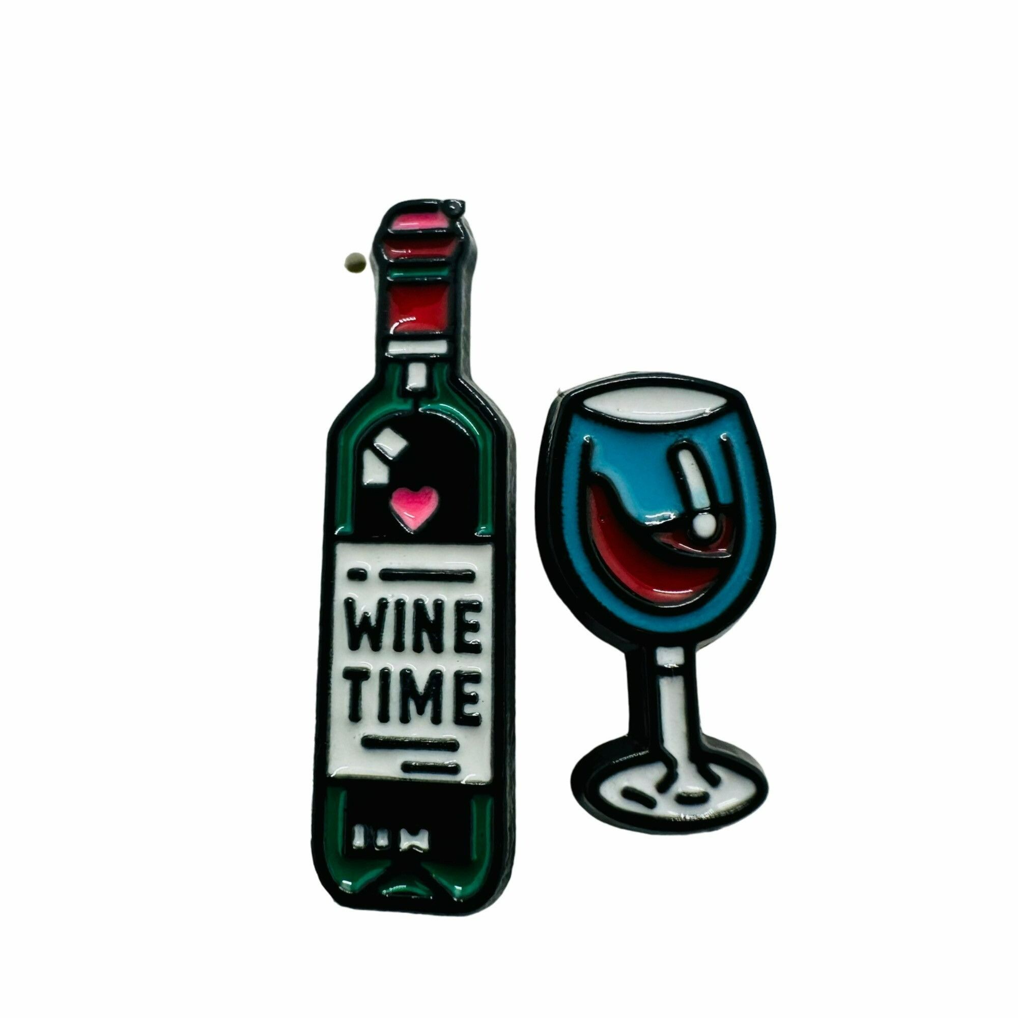 Other 🤩Wine Time And Glass Enamel Brooch Bag Set Wine bottle glas Size ONE SIZE - 4 Thumbnail