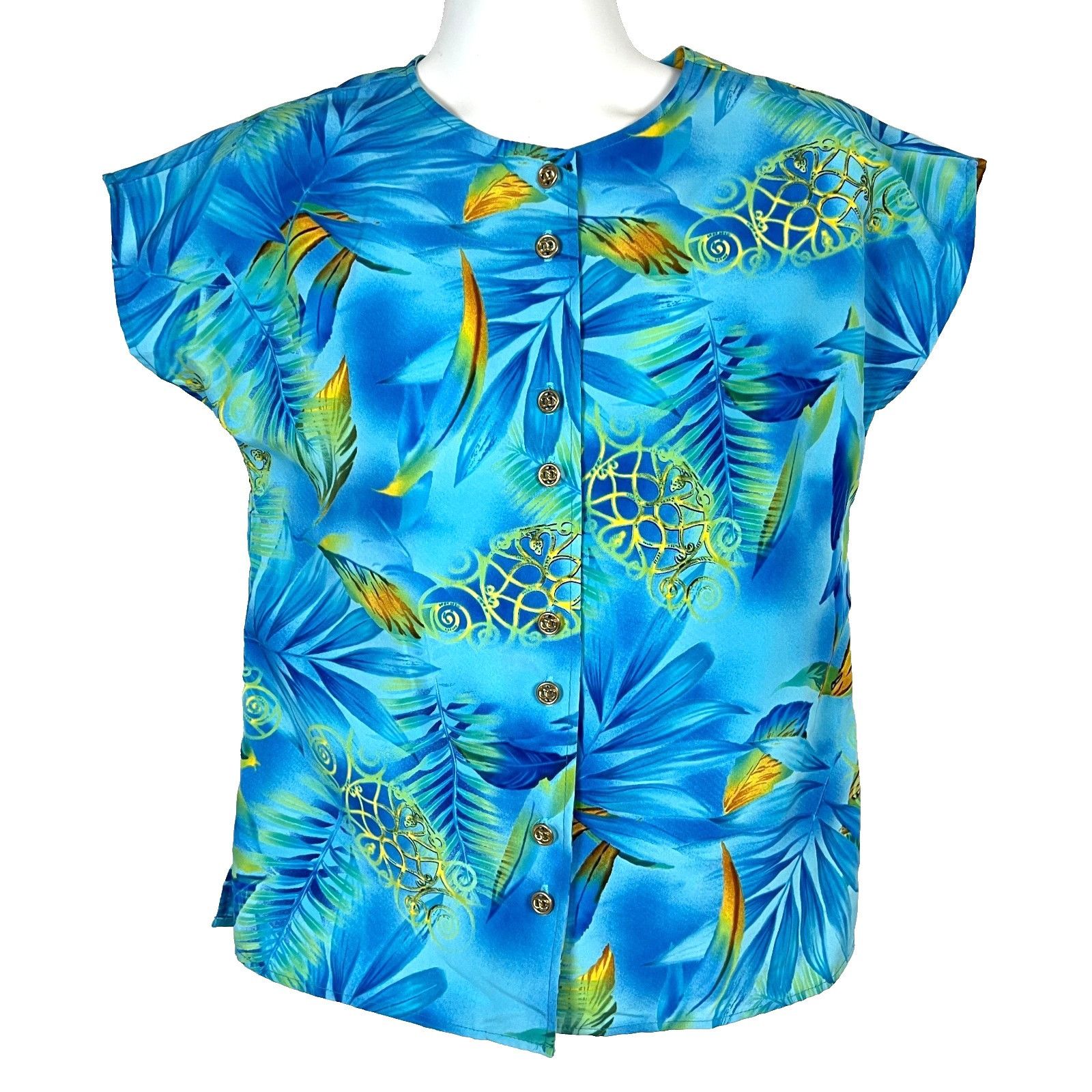 Other Maggie Sweet Garden Gates Womens Vtg Tropical Blouse size Sm Size S / US 4 / IT 40 - 2 Thumbnail