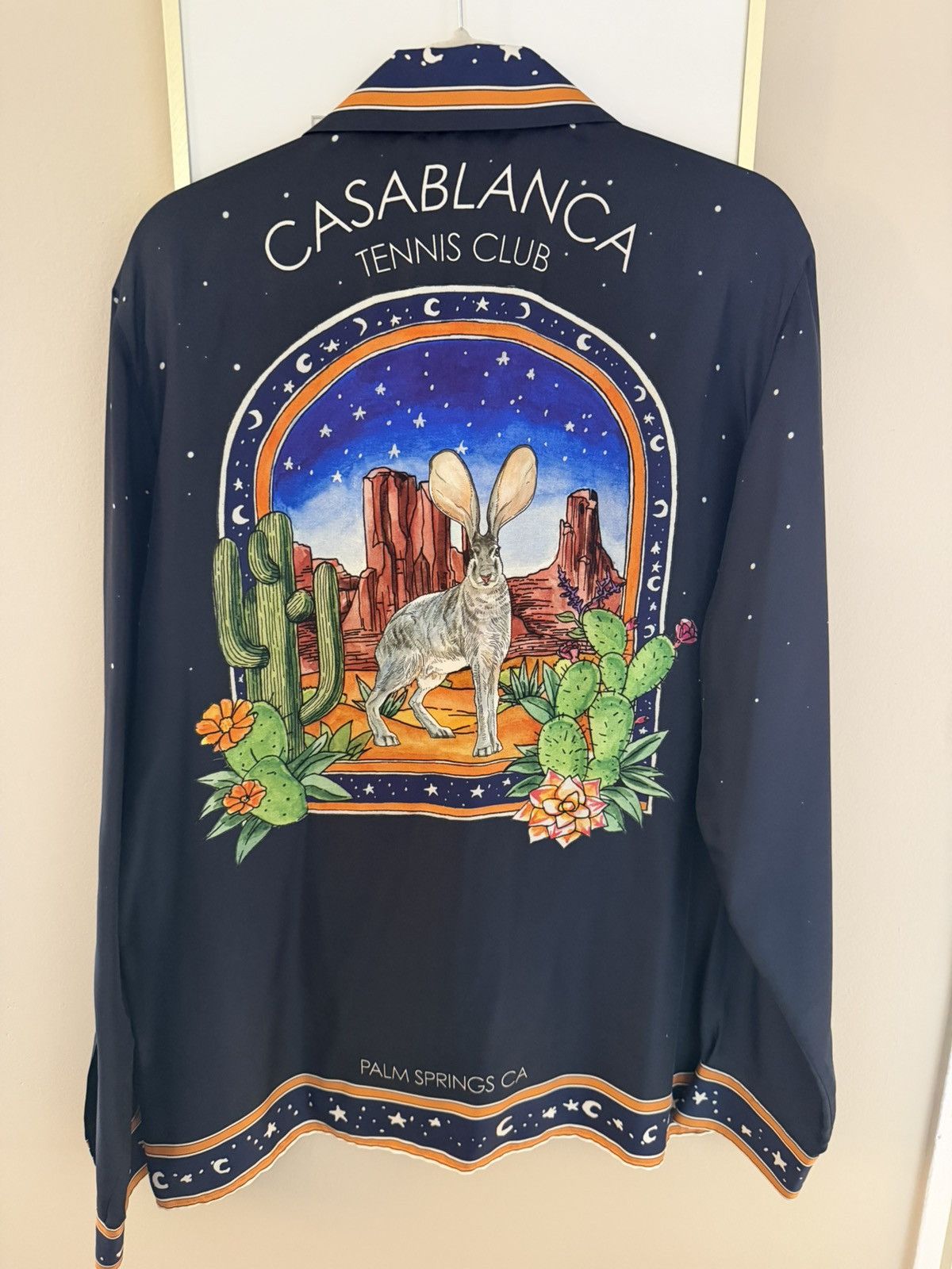 Casablanca CASABLANCA L’Arche Du Desert Nuit Cuban Collar Silk Shirt Size US S / EU 44-46 / 1 - 2 Thumbnail