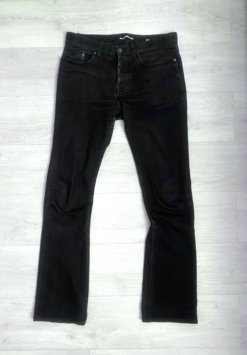 Saint Laurent Paris Saint Laurent Ss19 D17 Raw Black Bootcut Jeans Grailed 7088