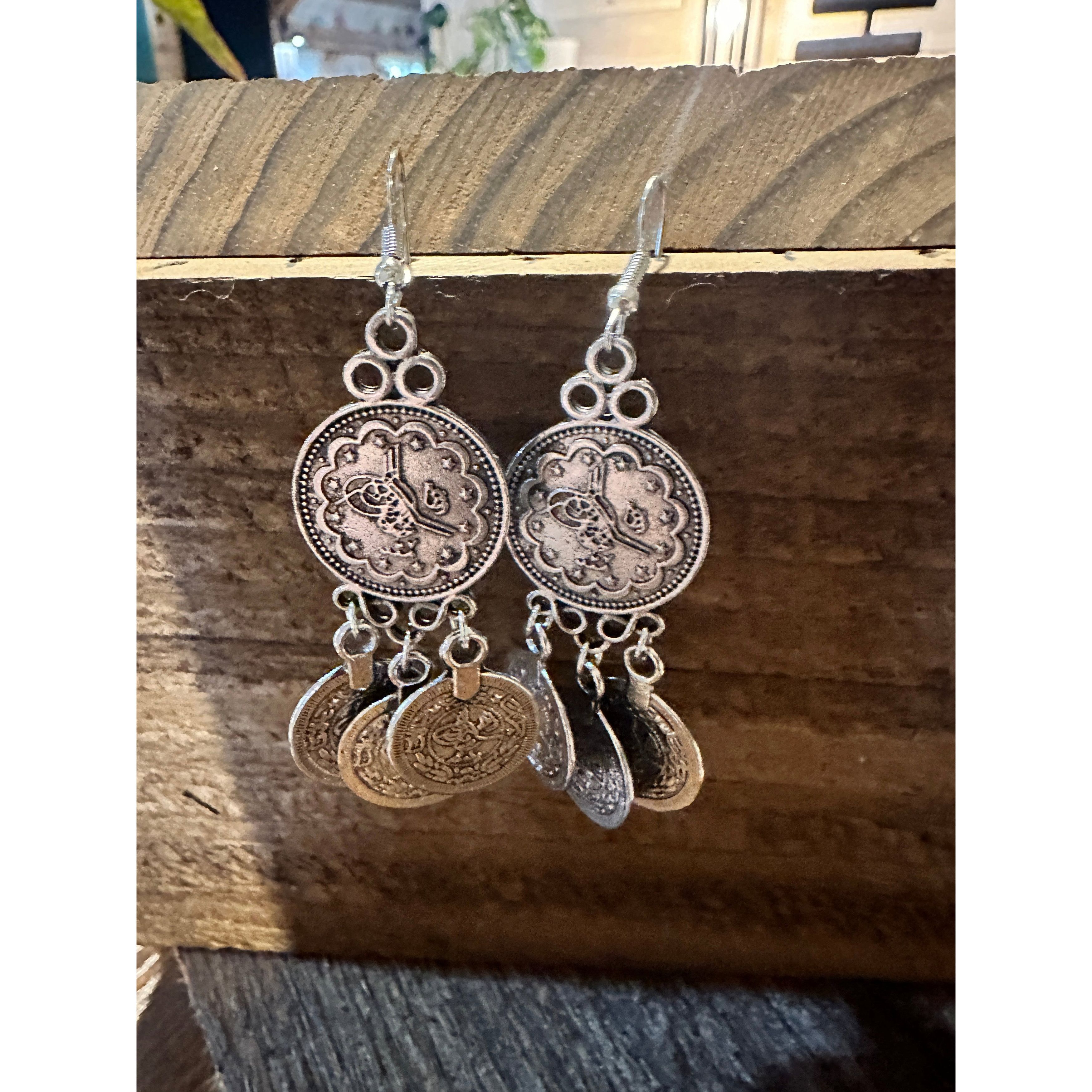 Other Vintage-Inspired Boho Coin Dangle Earrings in Gift-Ready Box Size ONE SIZE - 2 Thumbnail