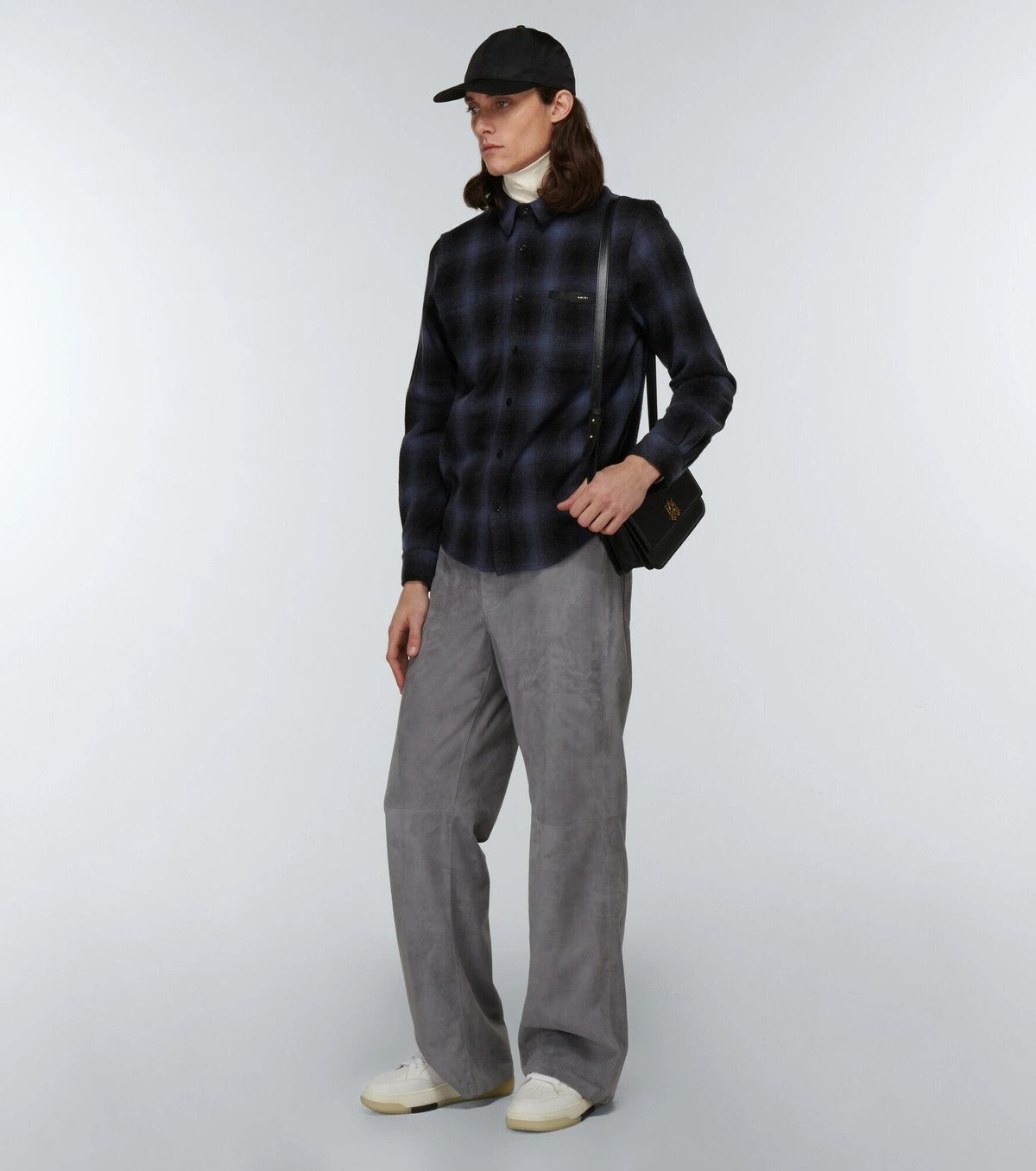 Amiri o1y0525 Logo Checked Shirt in Blue/Black Size US M / EU 48-50 / 2 - 5 Thumbnail
