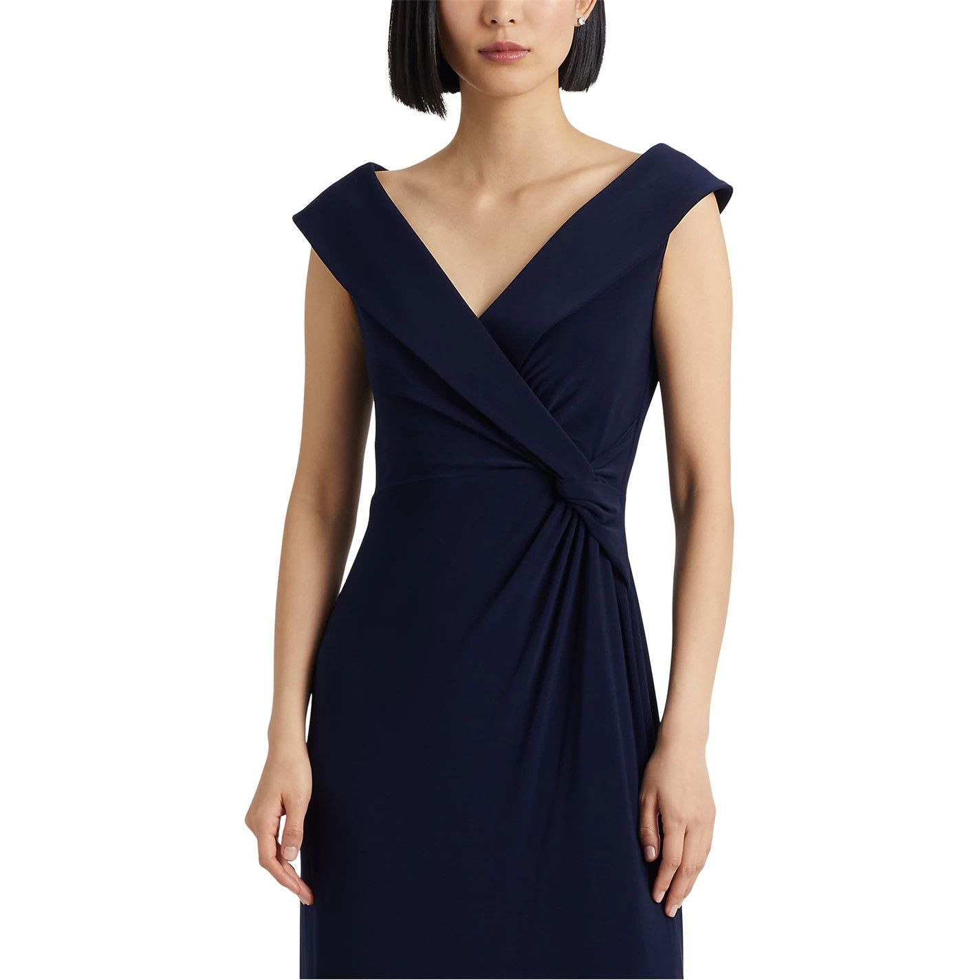Lauren Ralph Lauren o1g2r1mq0825 Leonidas Twist Gown in Navy Size XS / US 0-2 / IT 36-38 - 2 Thumbnail