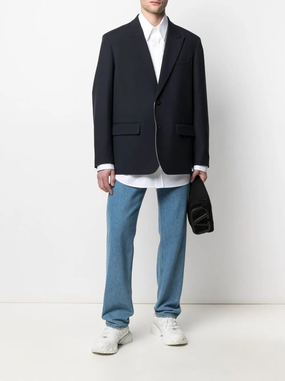 Valentino o1y0525 Blazer in Midnight Blue Size US M / EU 48-50 / 2 - 5 Thumbnail