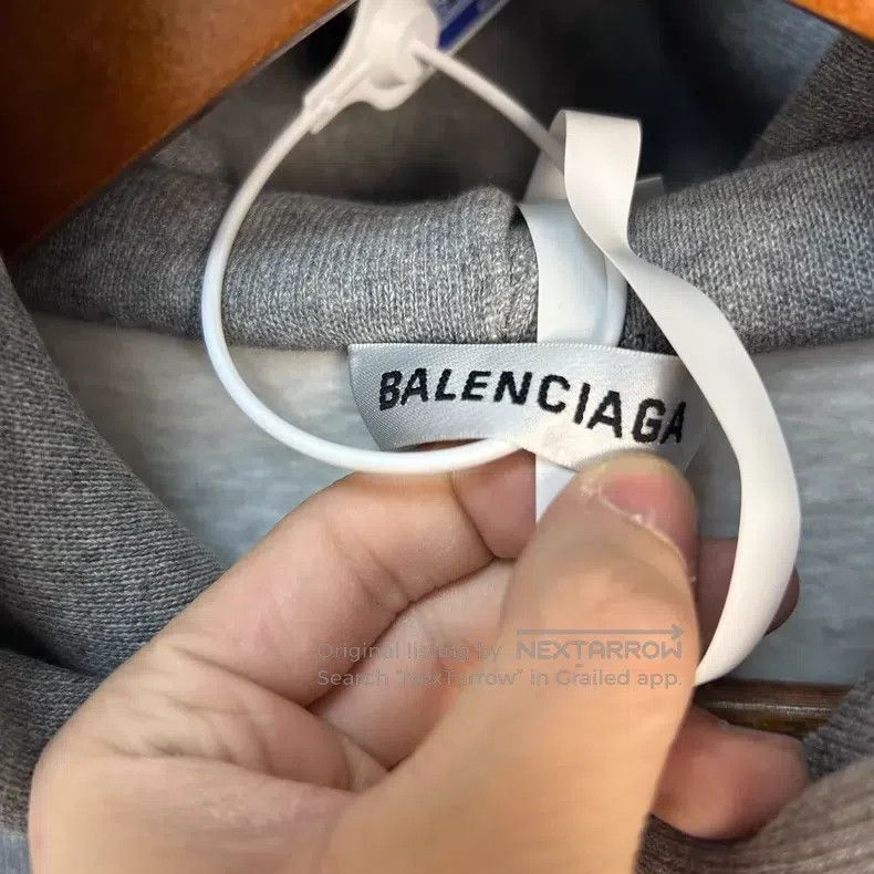 Balenciaga Balenciaga Gray Wheat Hooded Sweater, Size S Size US S / EU 44-46 / 1 - 3 Thumbnail