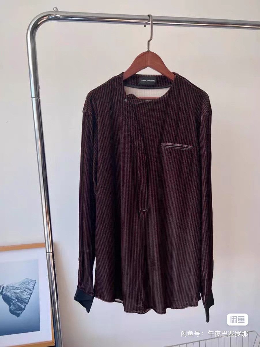 Emporio Armani EMPORIO ARMANI velvet silk shirt Size US M / EU 48-50 / 2 - 1 Thumbnail