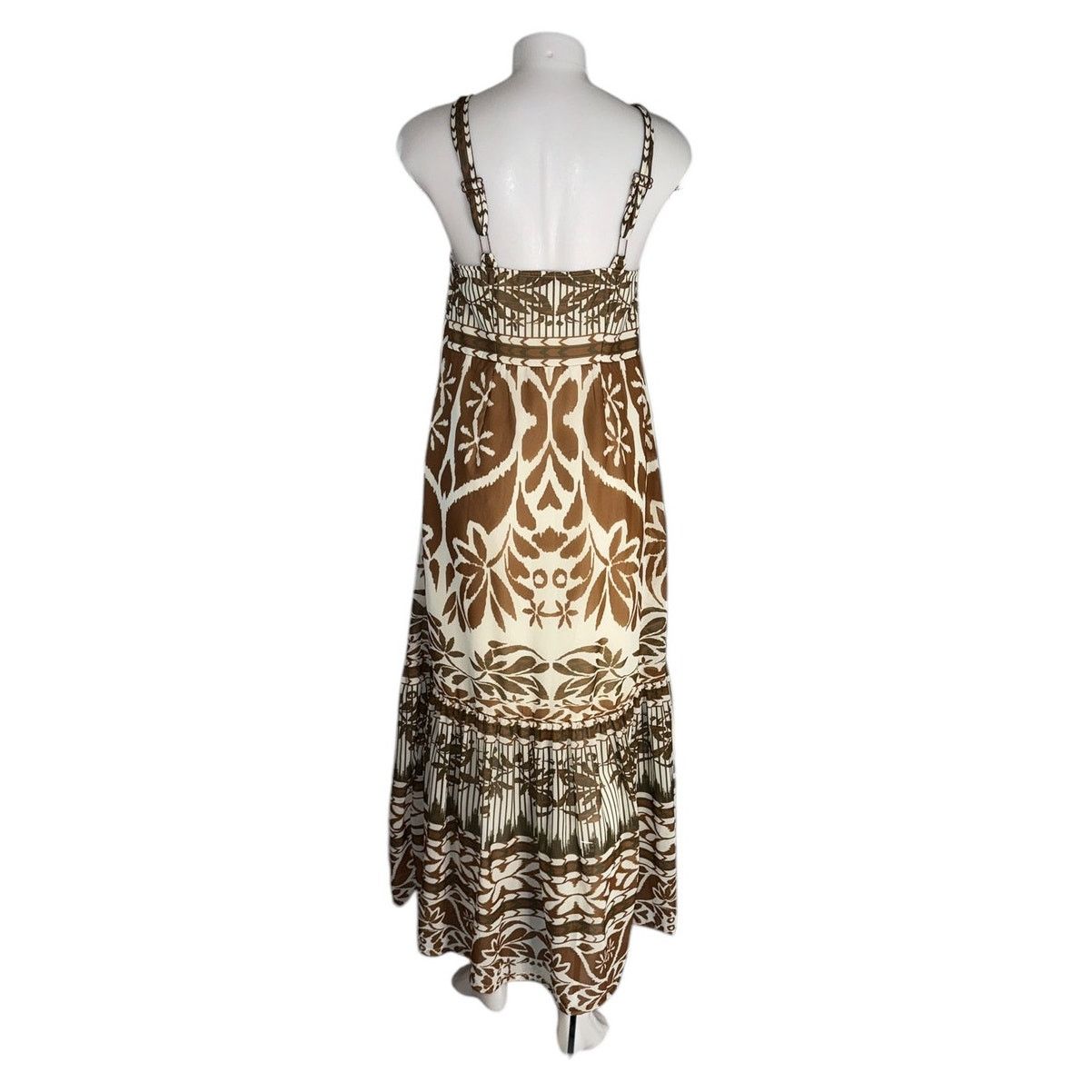 Anthropologie NEW NWT Anthro Vineet Bahl Halter Maxi Dress XS Brown Print Size XS / US 0-2 / IT 36-38 - 7 Thumbnail