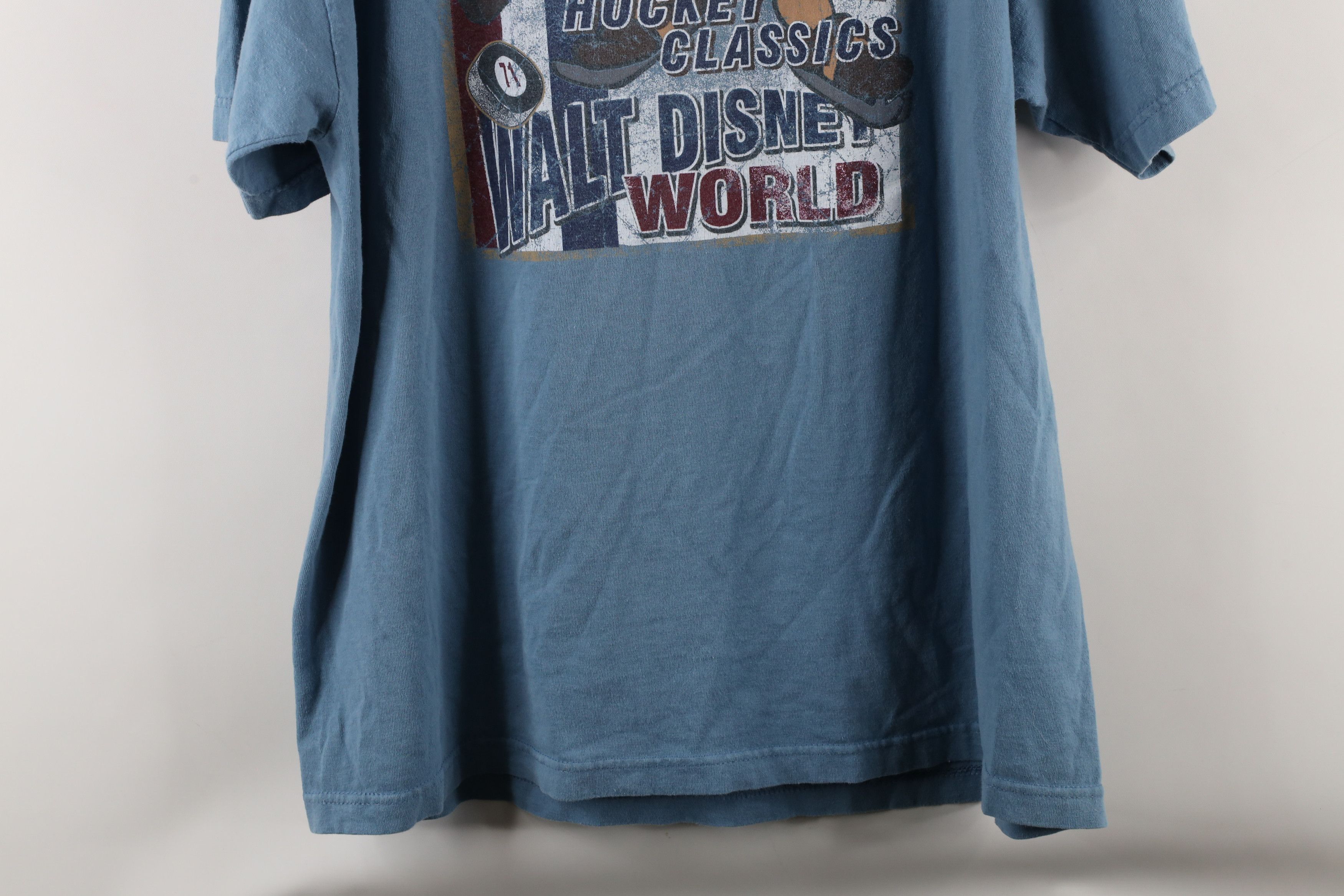 Disney × Vintage Vintage 90s Disney White Grumpy Dwarf Hockey T-Shirt Blue Size US XL / EU 56 / 4 - 11 Thumbnail