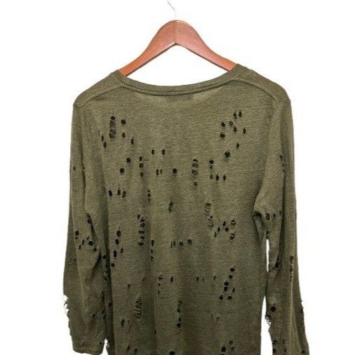 Iro IRO Top Distressed Gray Size Medium Linen Crew Neck Torn Gru Size M / US 6-8 / IT 42-44 - 6 Thumbnail