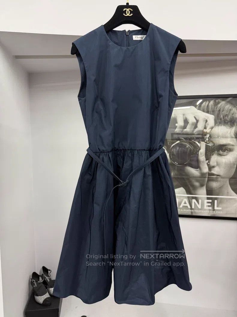 Dior Dior Blue sleeveless ty-up dress Size XS / US 0-2 / IT 36-38 - 1 Thumbnail