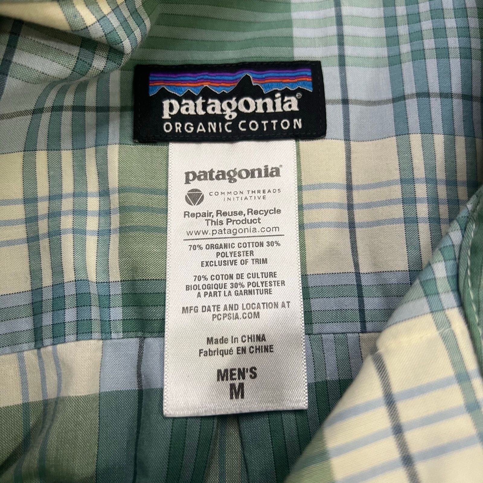 Patagonia Patagonia Shirt Men Medium Green/Blue Organic Cotton casual Size US M / EU 48-50 / 2 - 3 Thumbnail