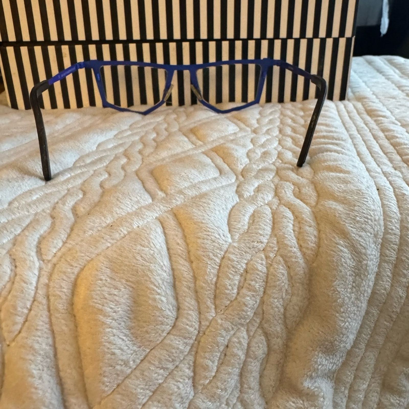 Anne & Valentin Anne et Valentin Blue and Black Geometric Titanium Frames Size ONE SIZE - 5 Thumbnail