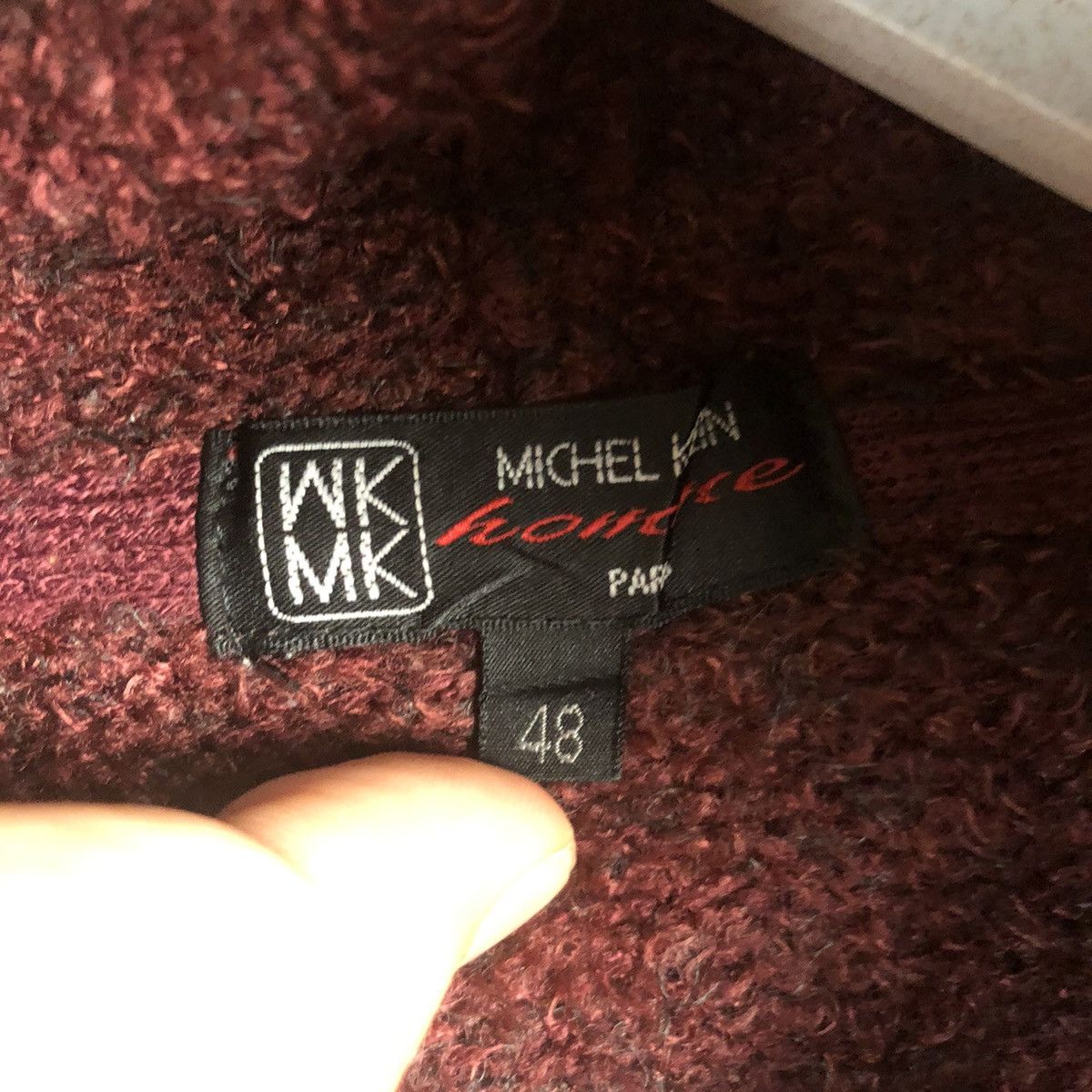 Japanese Brand × Michel Klein Michel Klein Dark Maroon Hoodie #842 Size US S / EU 44-46 / 1 - 8 Thumbnail