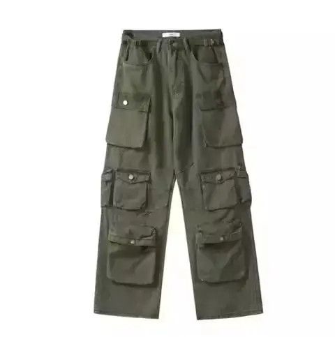 Japanese Brand × Vintage Cargo Pants Green- Korean Streetwear Style Pants Size US 32 / EU 48 - 4 Thumbnail