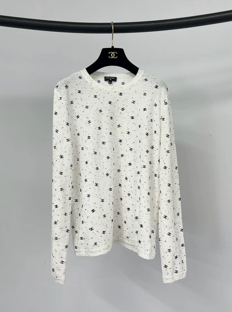 Chanel Chanel Style white sequins full of logo full of stars long Size M / US 6-8 / IT 42-44 - 1 Thumbnail