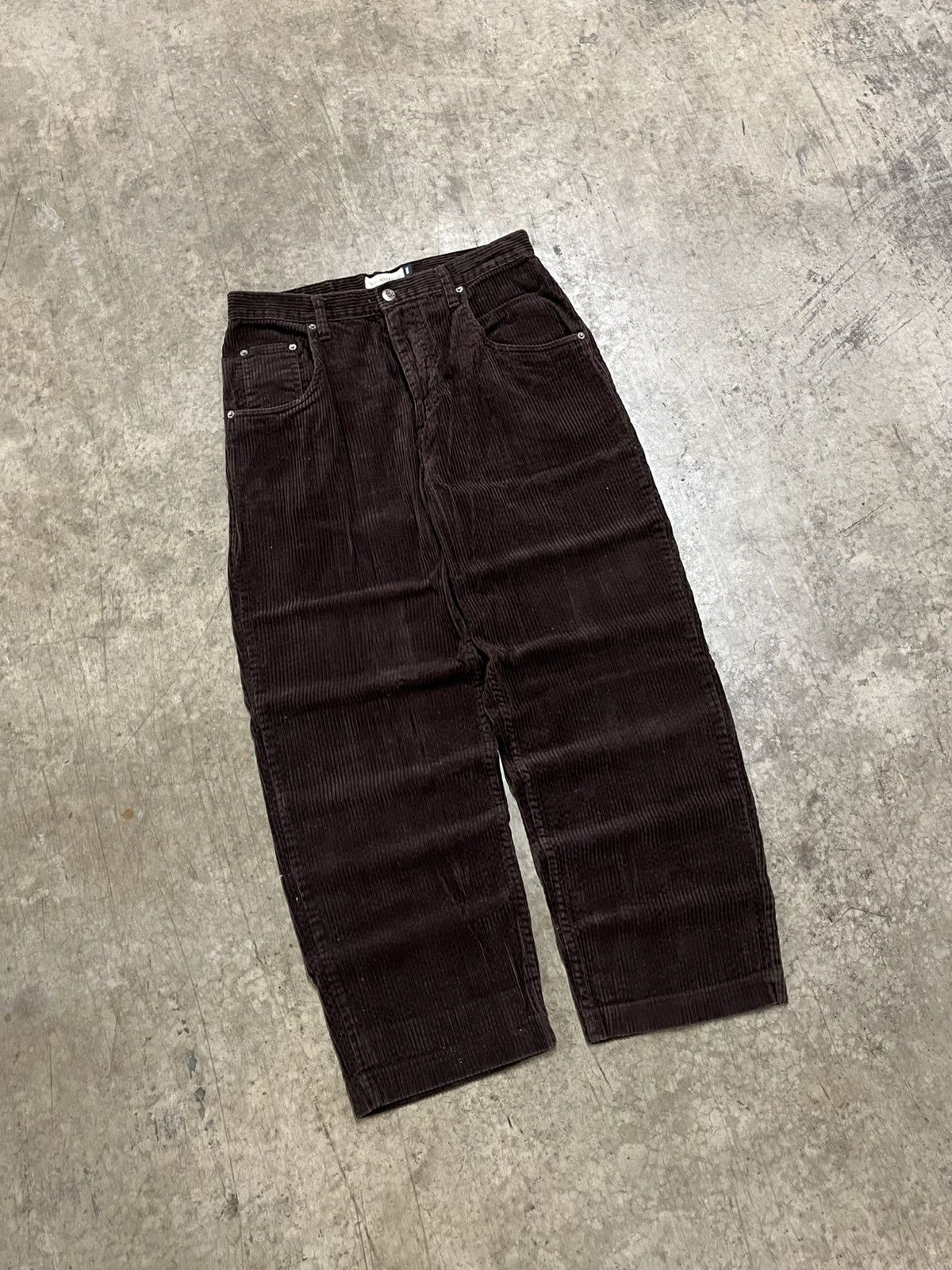 Vintage Baggy fit corduroy mocha brown earth tone pants preppy hype Size US 32 / EU 48 - 3 Thumbnail