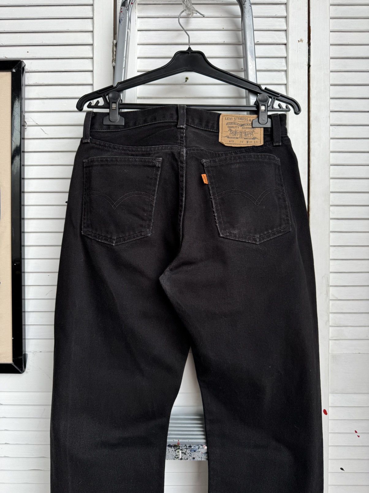 Levi's Levis 615 Vintage Black Jeans Straight Fit Orange Tab Size US 30 / EU 46 - 8 Thumbnail