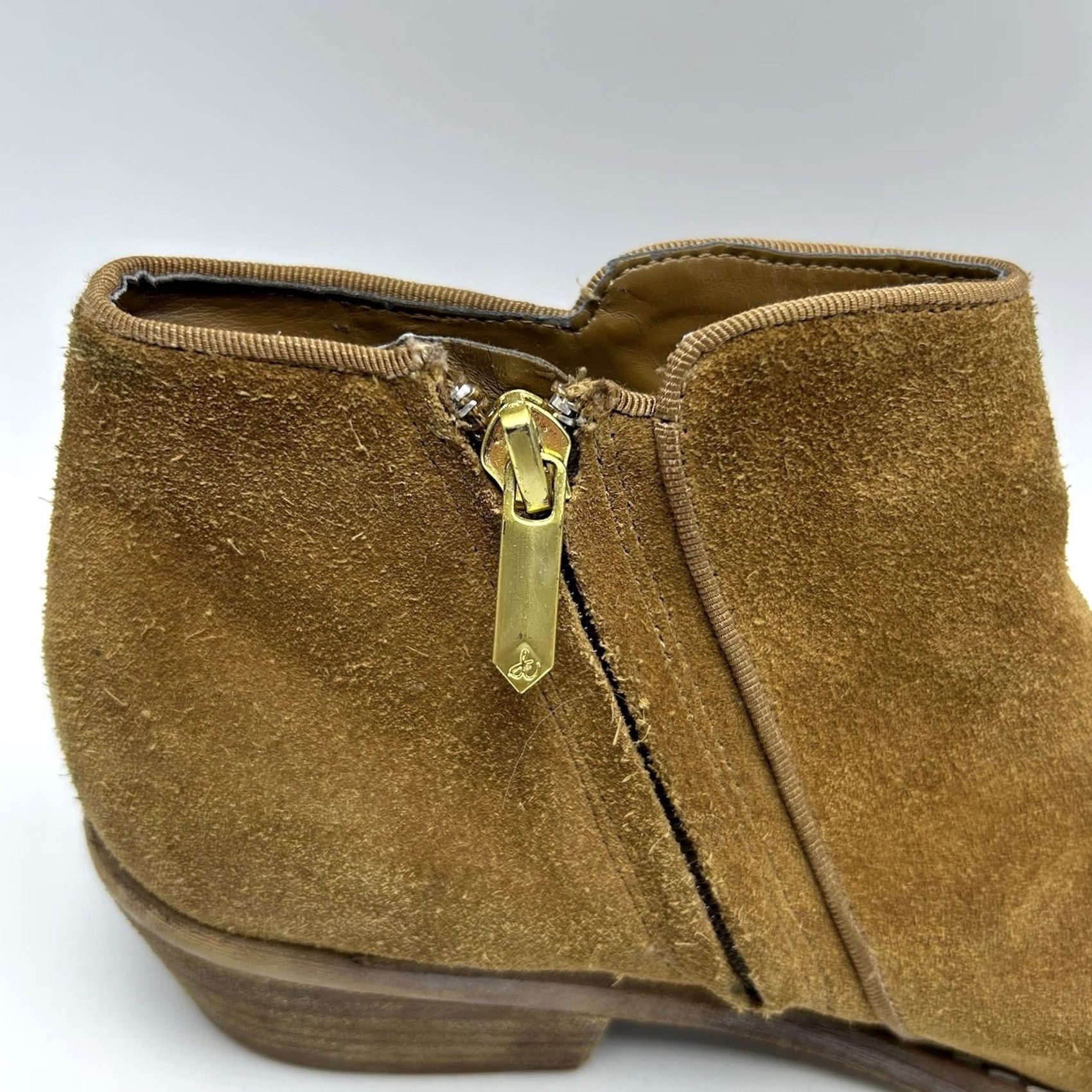 Sam Edelman Sam Edelman Mercer Women 6.5 Suede Leather Tan Brown Western Ankle Boot Size US 7 / IT 37 - 5 Thumbnail