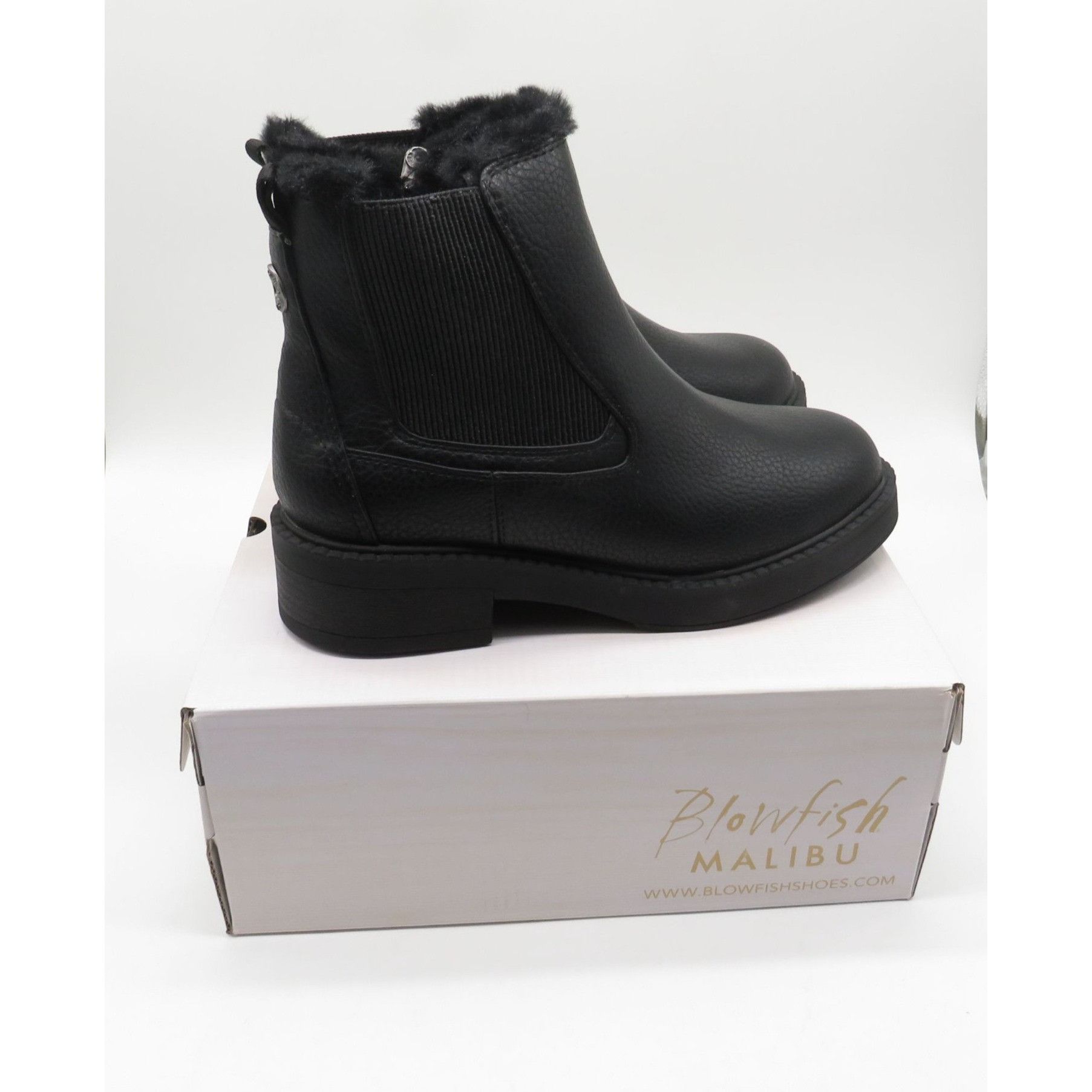 Other Blowfish Malibu Women's Black Faux Fur Chelsea Ankle Boots S Size US 7.5 / IT 37.5 - 1 Thumbnail