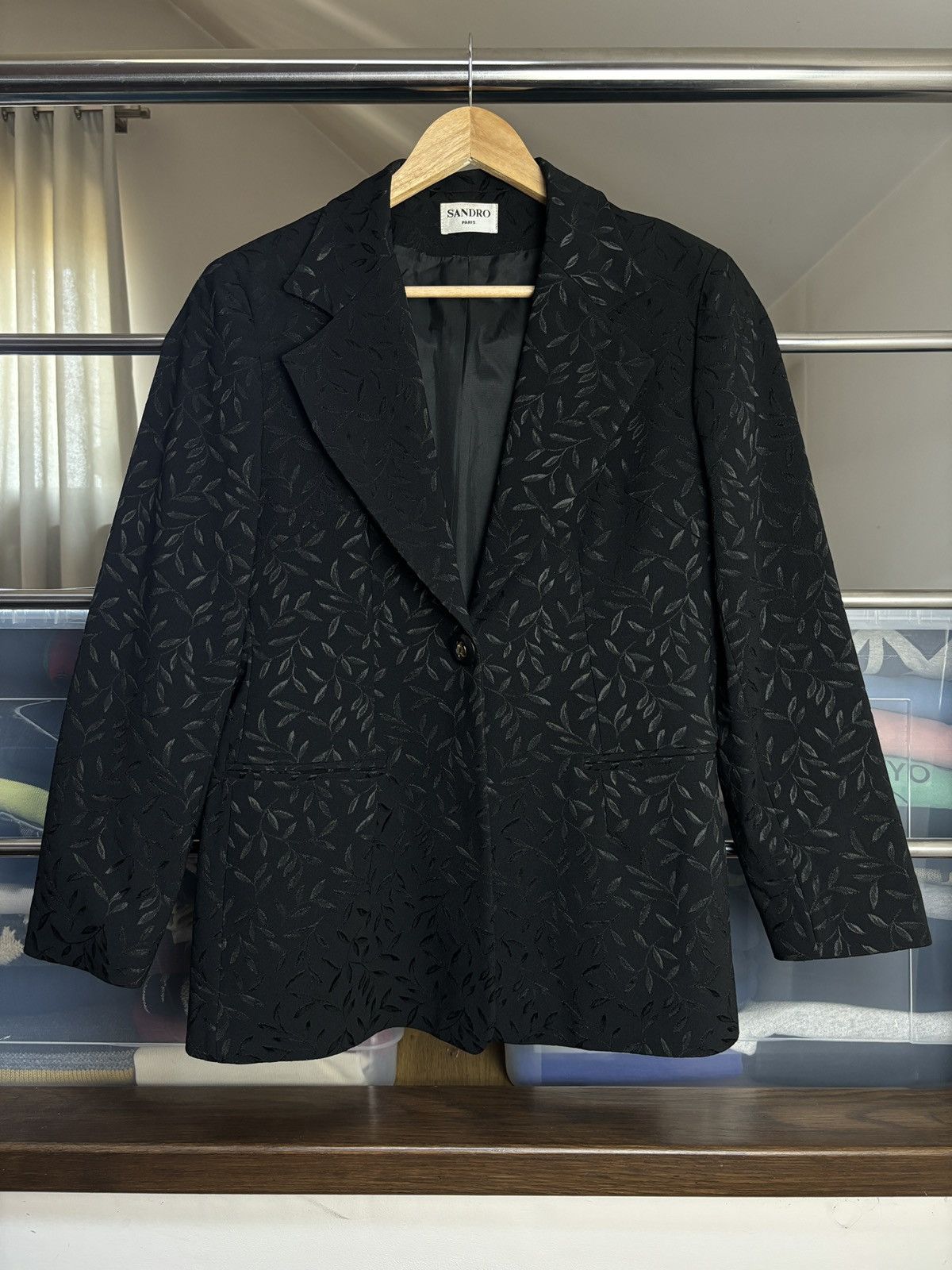 Sandro × Vintage Sandro Paris Vintage Blazer Jacket Size L / US 10 / IT 46 - 1 Thumbnail