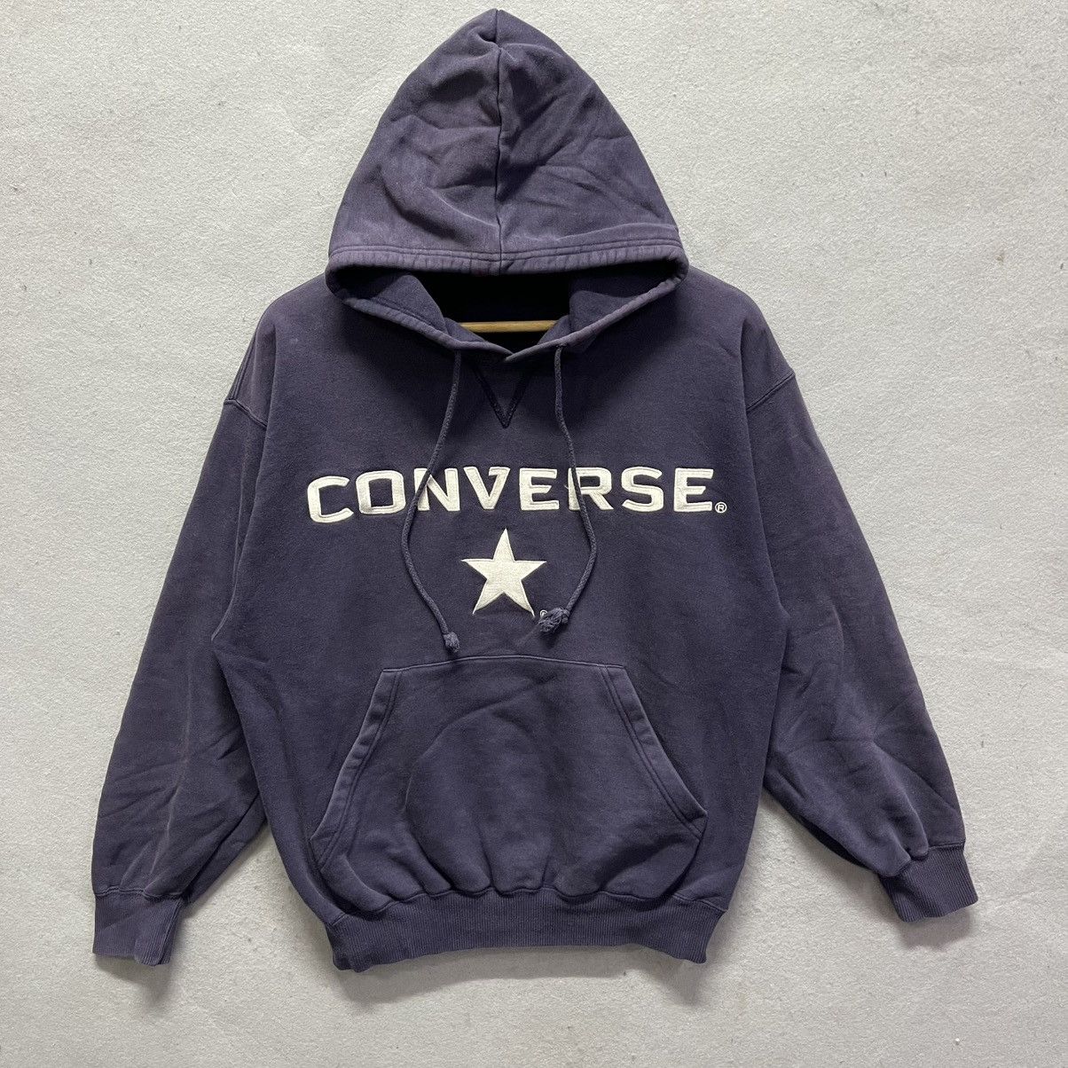 Converse Vintage Converse Star Logo Pullover Hoodie – Faded Navy Size US M / EU 48-50 / 2 - 1 Thumbnail