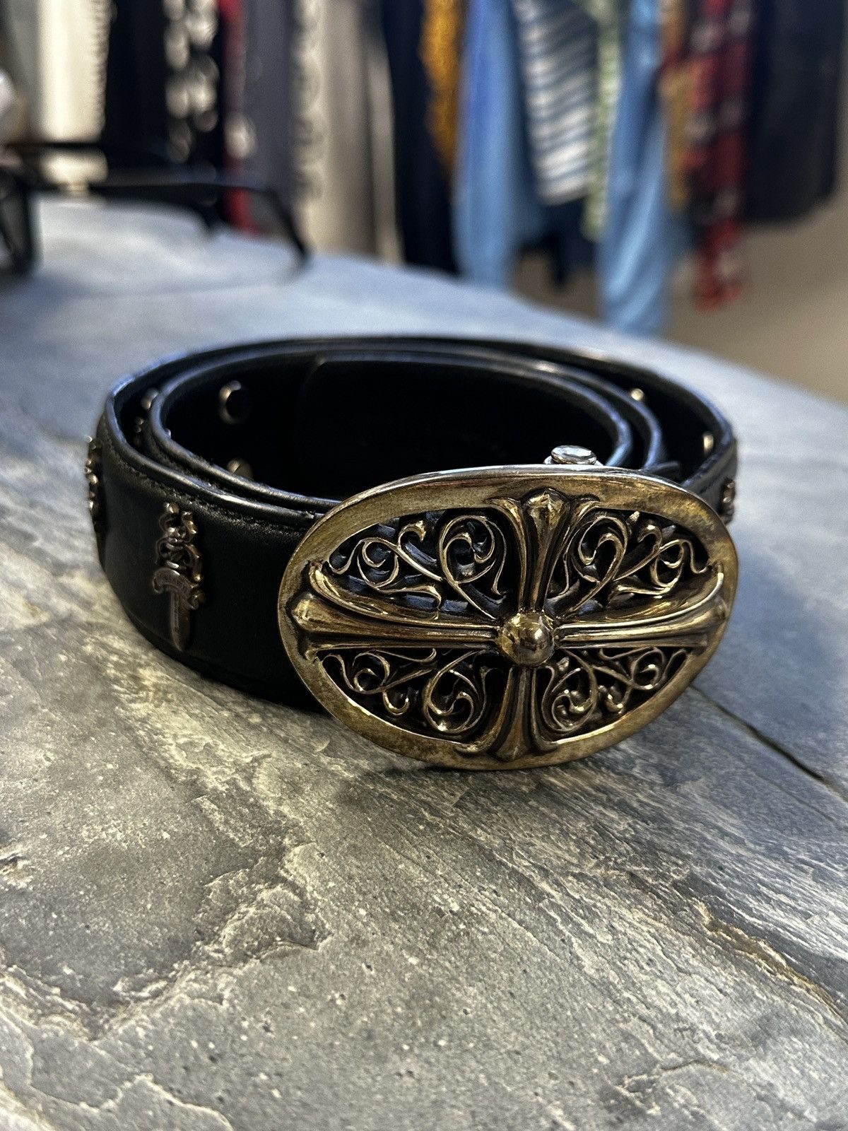 Chrome Hearts Chrome Hearts Loaded Dagger Belt Strap (STRAP Chrome Hearts Chrome Hearts Loaded Dagger Belt Strap (STRAP