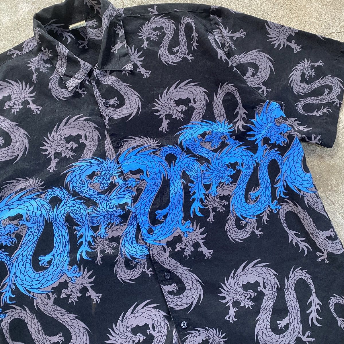 Vintage Vtg aop dragon polo button down Size US L / EU 52-54 / 3 - 3 Thumbnail