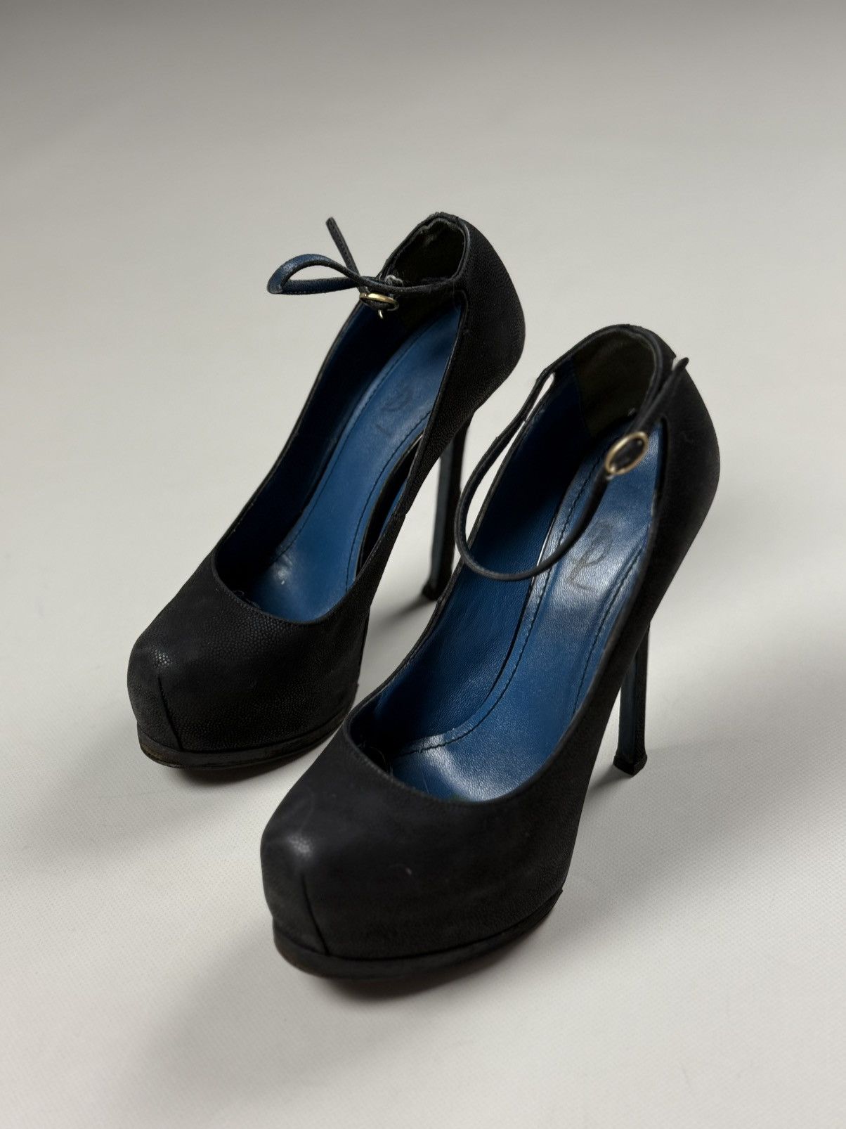 Vintage × Yves Saint Laurent YSL Yves Saint Laurent Vintage Ladies Leather Platform Heels Size US 6.5 / IT 36.5 - 10 Thumbnail