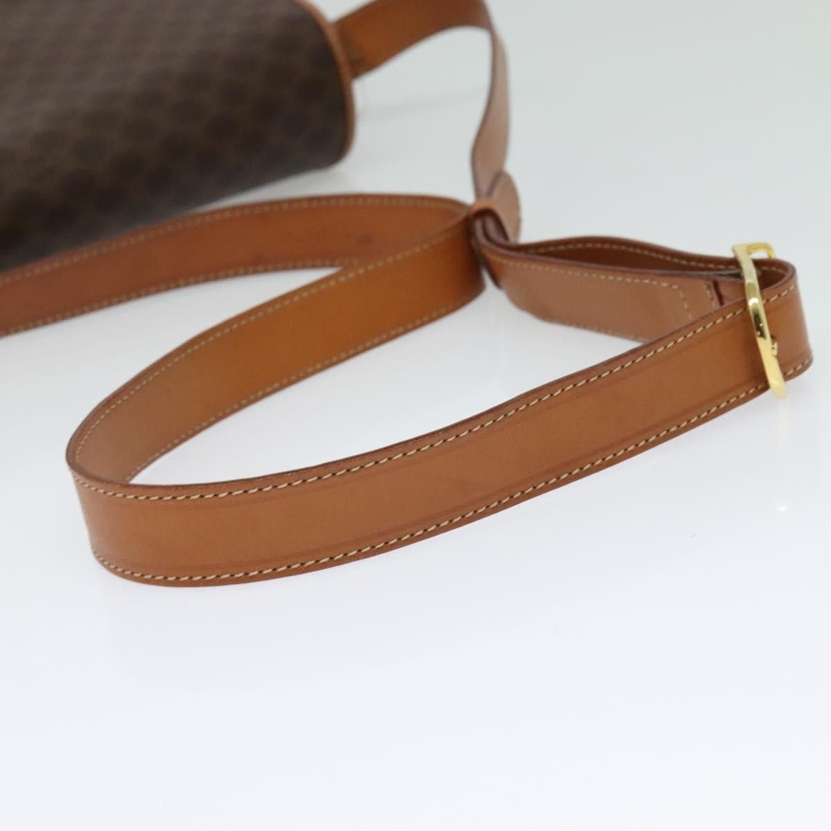 Celine CELINE Macadam Canvas Shoulder Bag Pvc Leather Brown Gold Size ONE SIZE - 7 Thumbnail