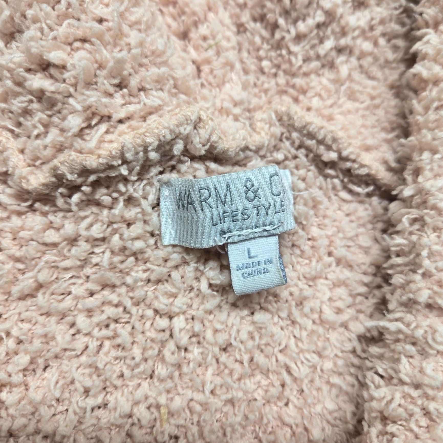 Vintage STYLE & CO Light Pink Sherpa Fixture Jacket Coat Women L Adult Pink Pockets Zip Travel Casual Winter Geometric 90s Theme N/A Mens Girls? Size L / US 10 / IT 46 - 3 Thumbnail