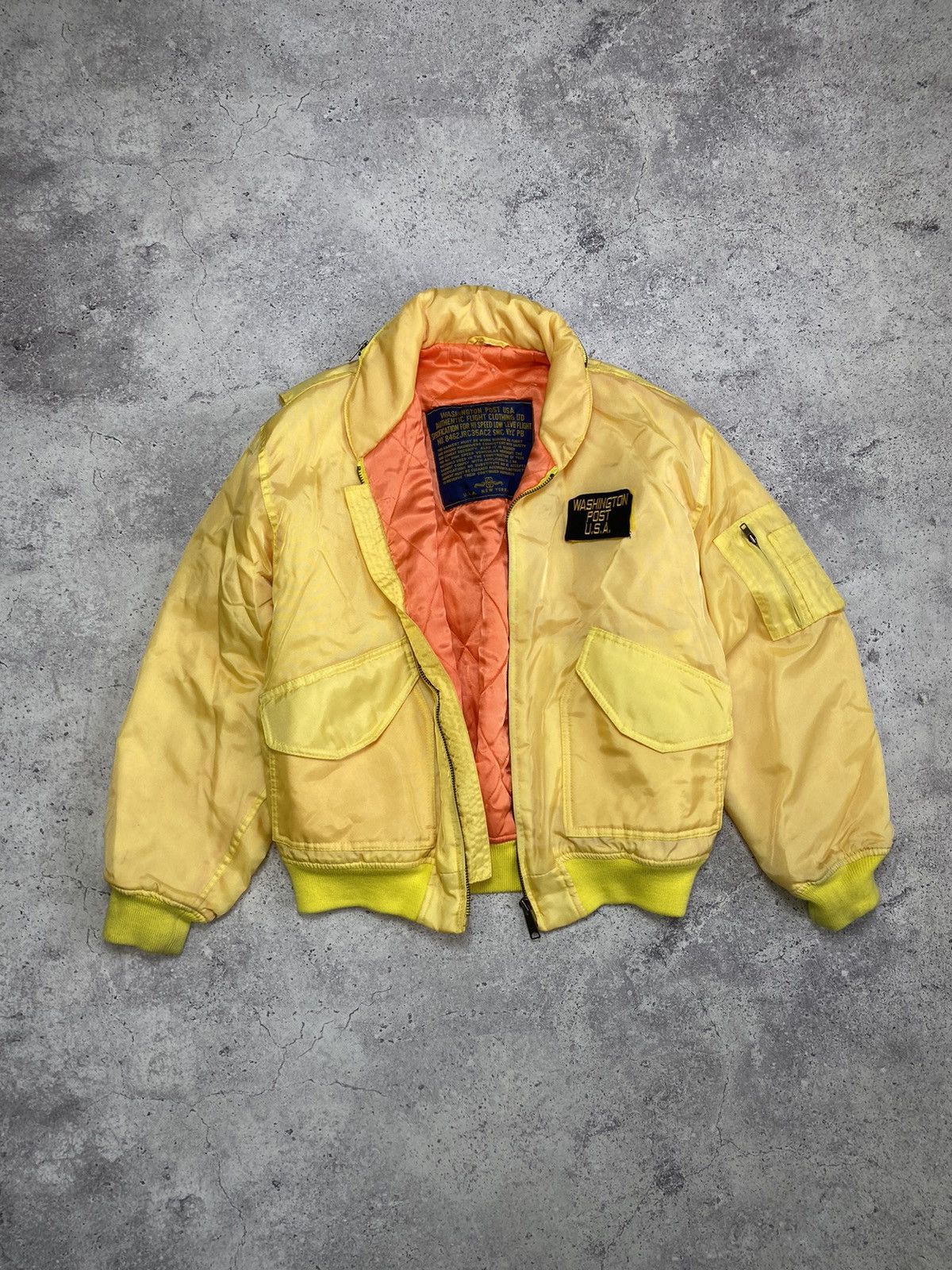 Alpha Industries 🇺🇸 Vintage Bomber Flight Jacket Washington Post USA Size US M / EU 48-50 / 2 - 1 Thumbnail