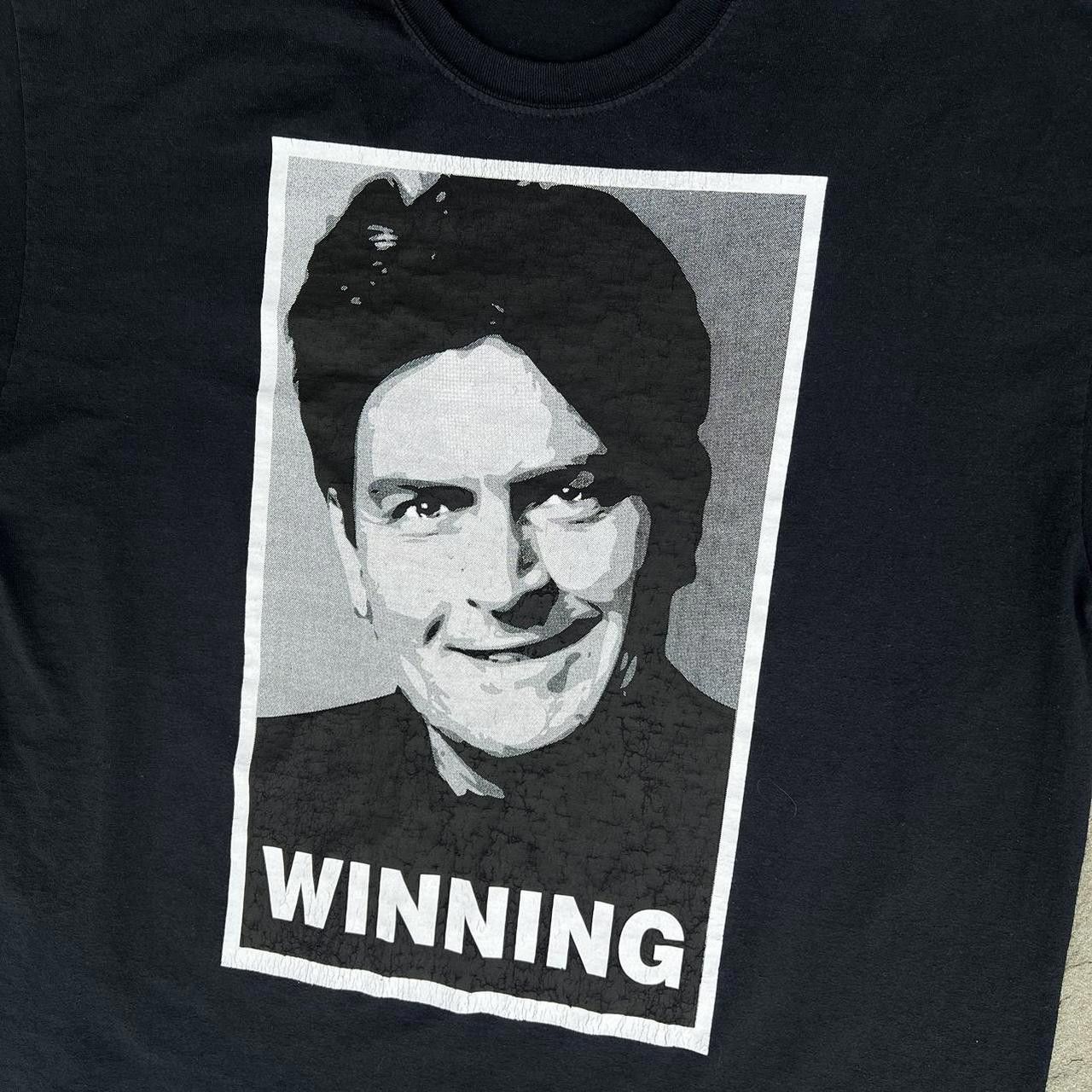 Jerzees Charlie Sheen Winning Black Graphic T-shirt Size US XXL / EU 58 / 5 - 2 Thumbnail