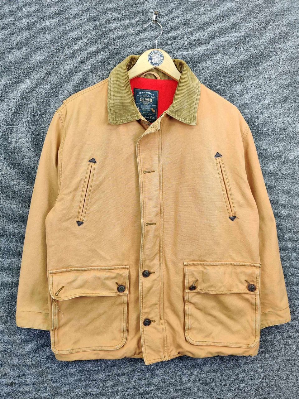 Japanese Brand Vintage 90s Go Ford Hunting Canvas Chore Jacket Size US L / EU 52-54 / 3 - 1 Thumbnail