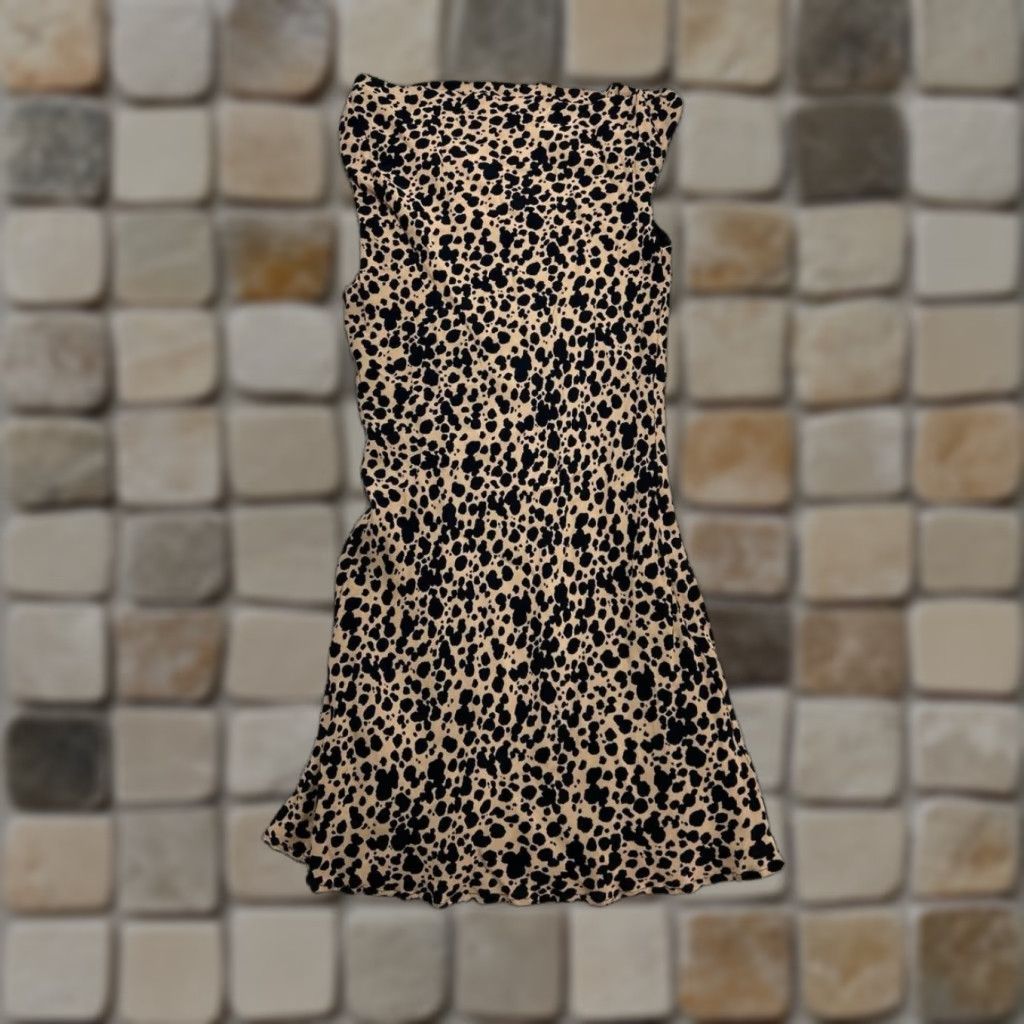 Reformation Reformation Dress Womens 4 Brown Black Bodycon Sleeveless Crew Zip Short Vintage No Size S / US 4 / IT 40 - 1 Thumbnail